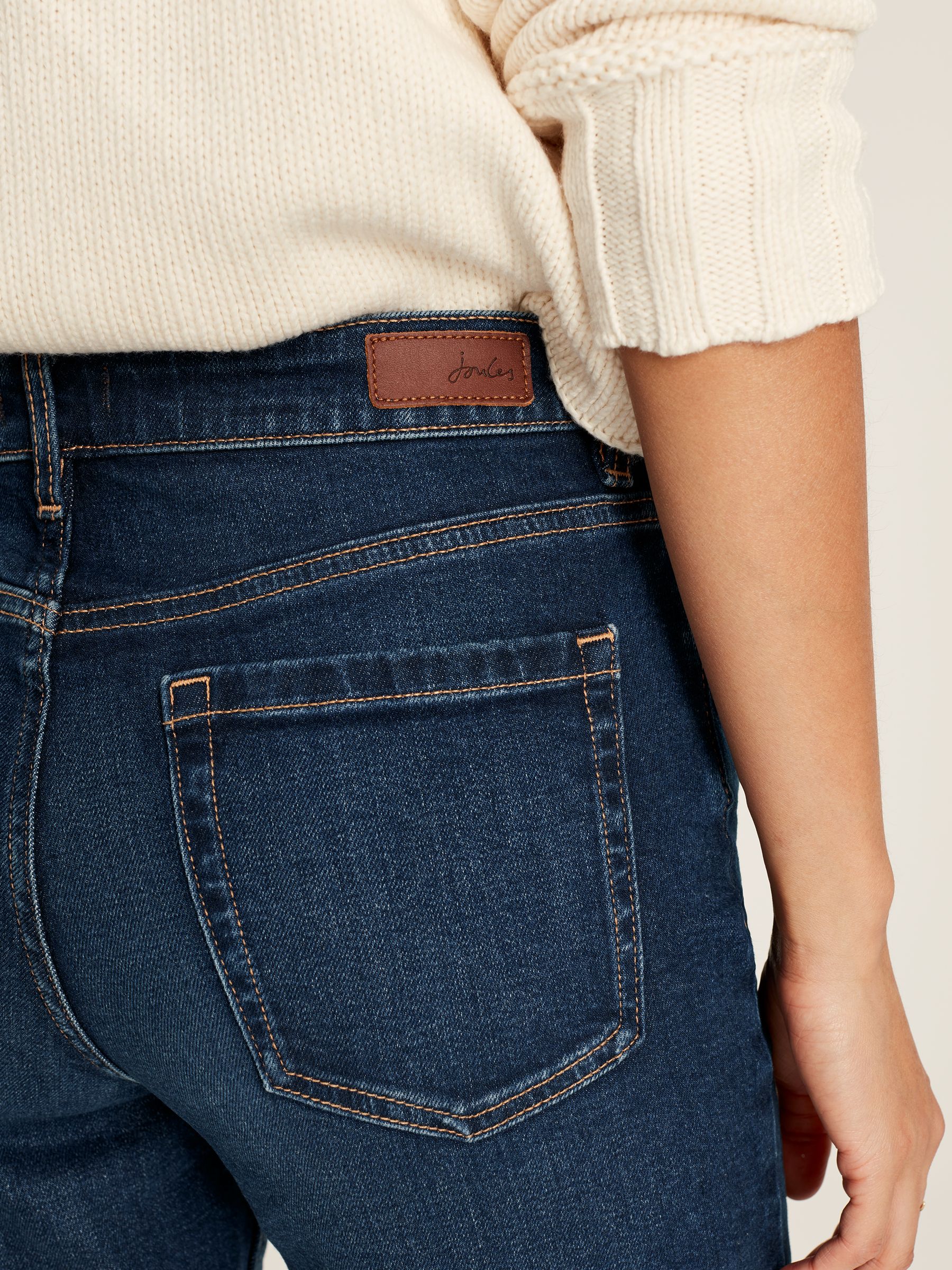 Blue Mid Rise Straight Leg Jeans - Image 5 of 6