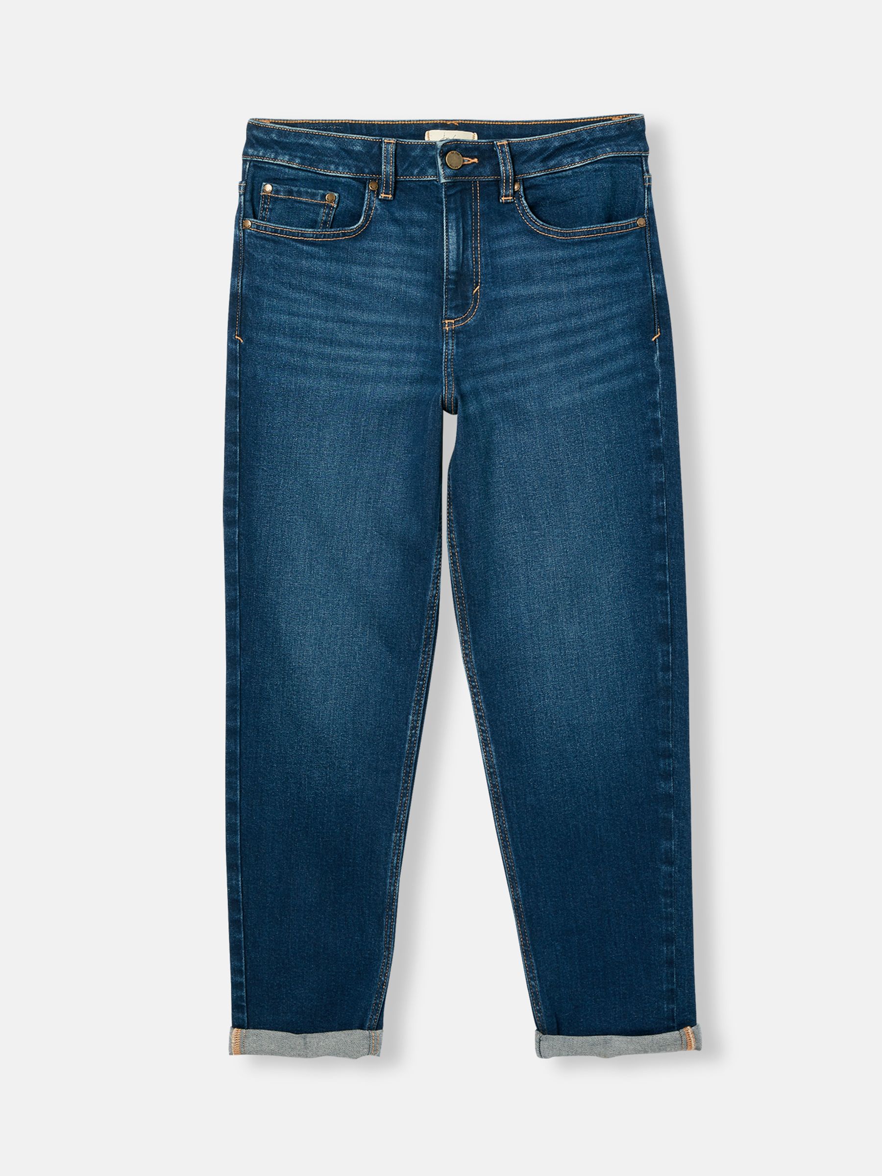 Blue Mid Rise Straight Leg Jeans - Image 6 of 6