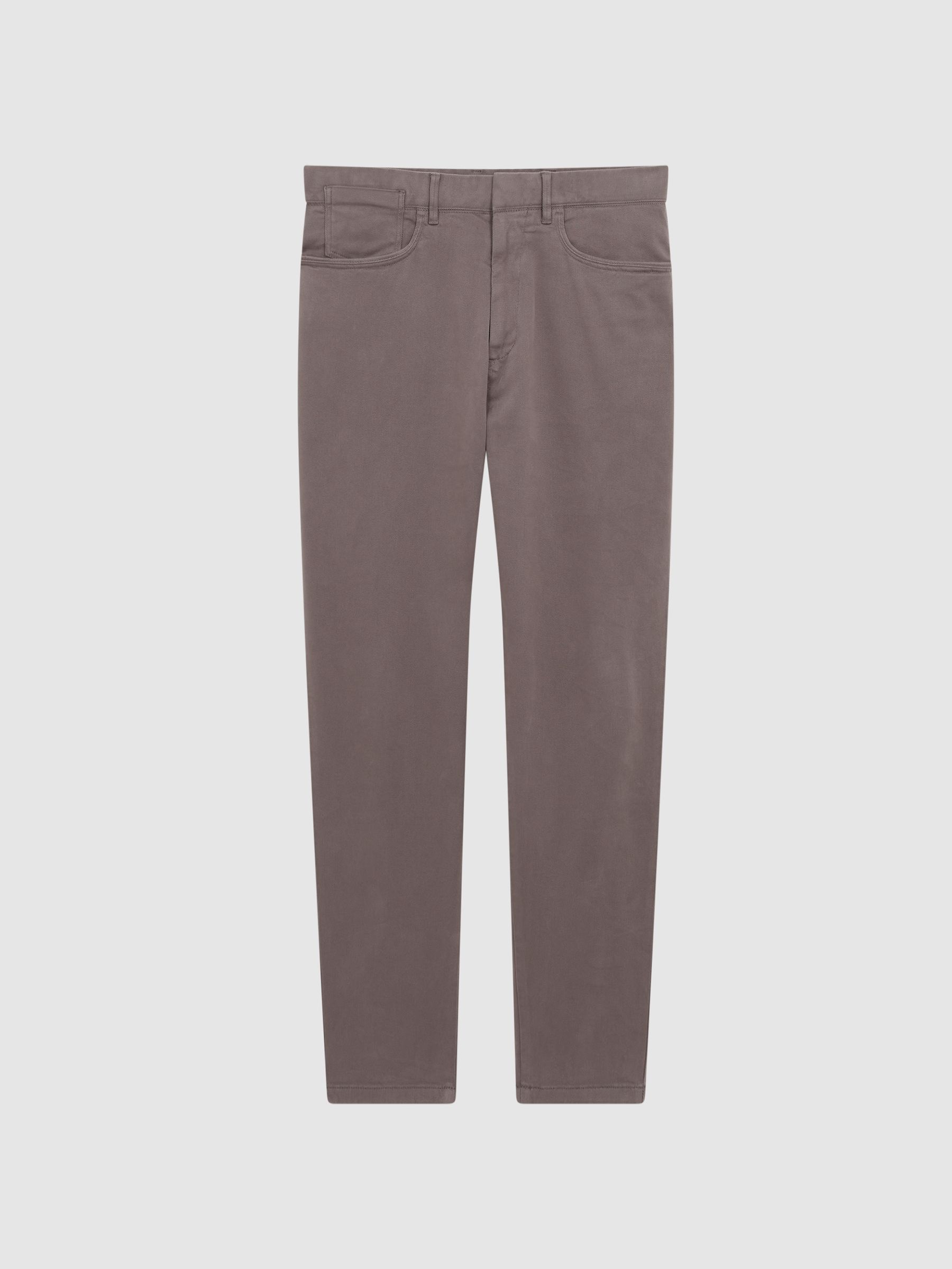 Brushed Cotton Relaxed Fit Trousers in Mushroom - Image 2 of 6