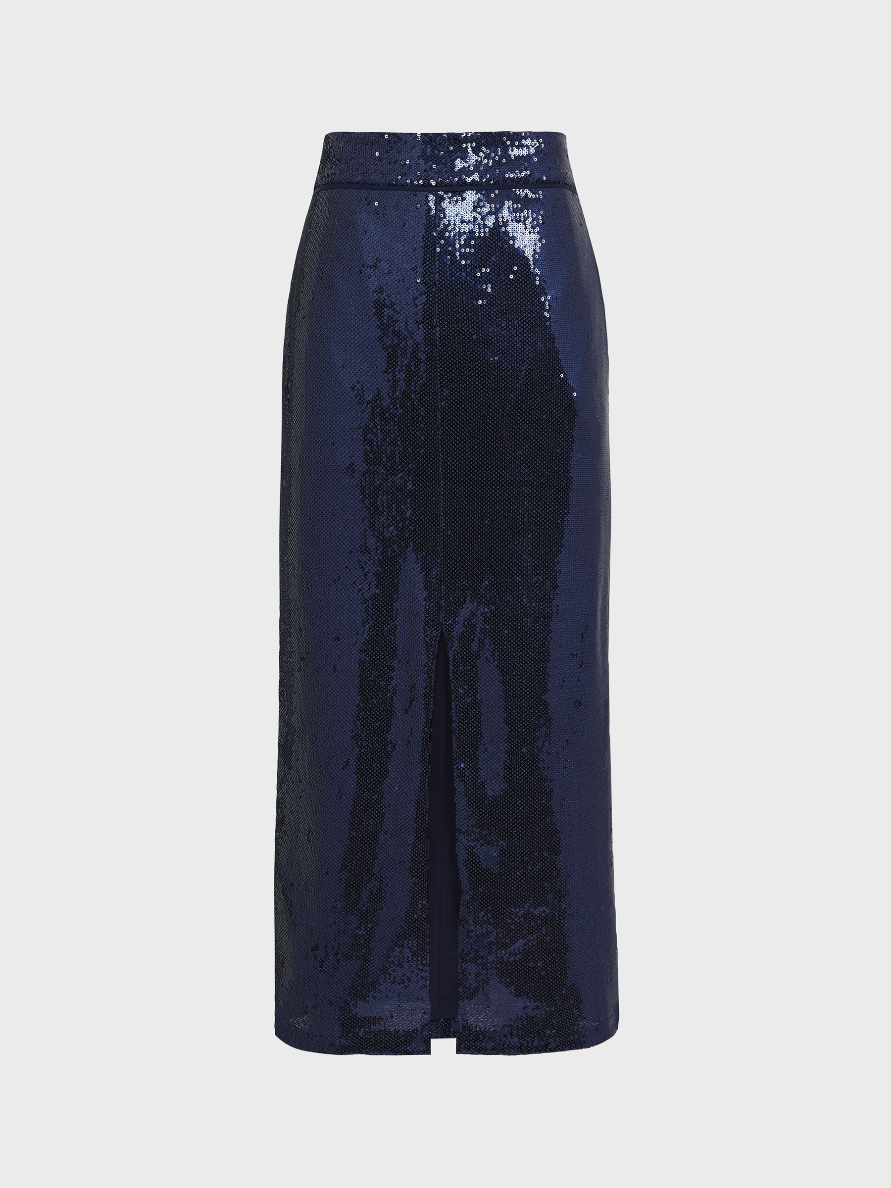 Sequin Pencil Skirt in Blue - Image 2 of 6