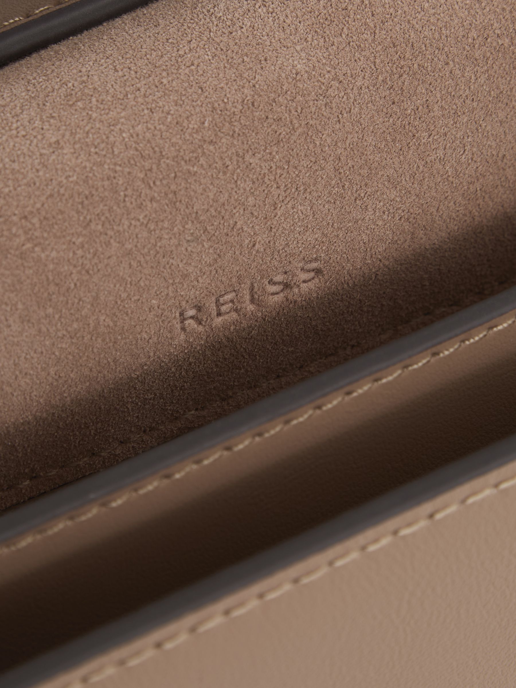 Leather Concertina Cross-body Bag in Camel - Image 3 of 5