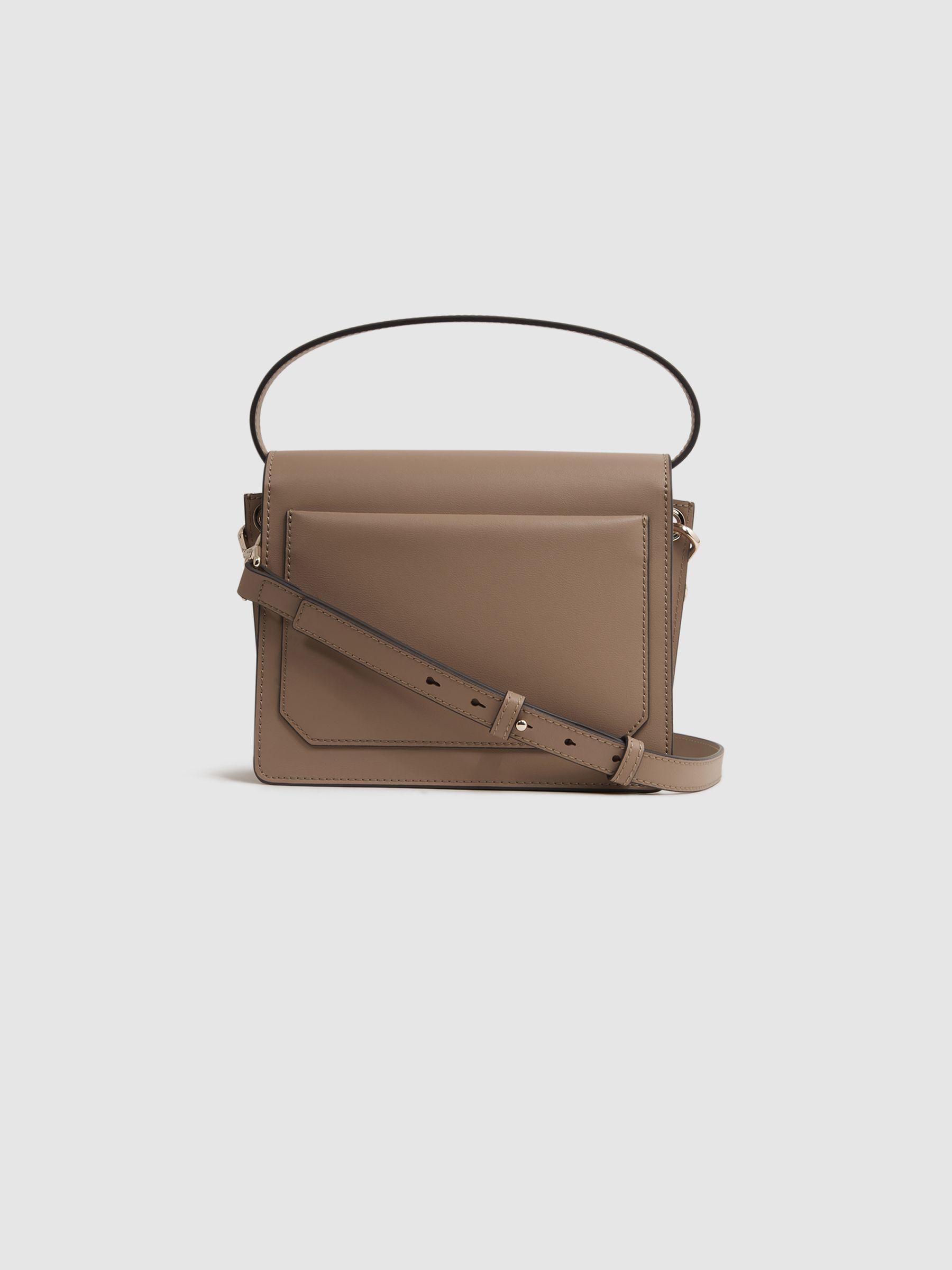 Leather Concertina Cross-body Bag in Camel - Image 4 of 5