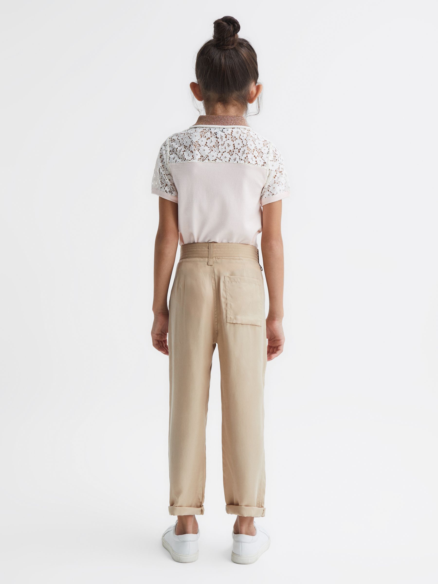 4-9 yrs Paper Bag Cargo Trousers in Camel - Image 5 of 7