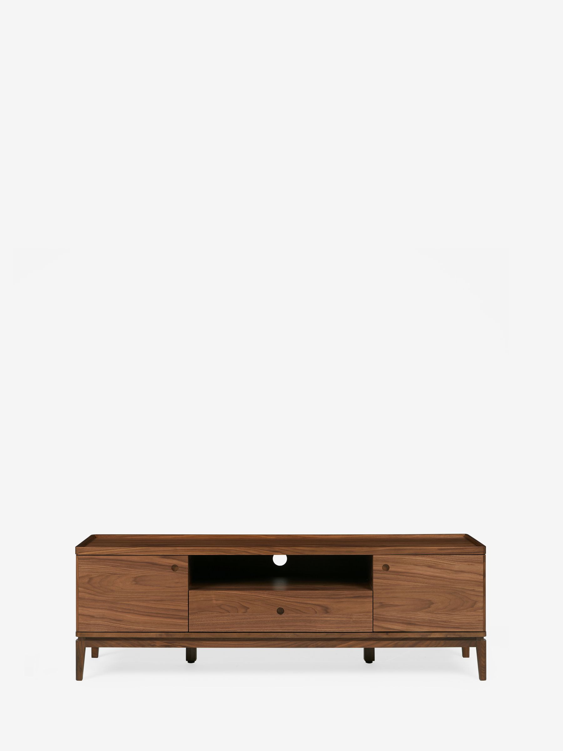 Jasper Conran London Belgrave Walnut Wide TV Unit - Image 3 of 9