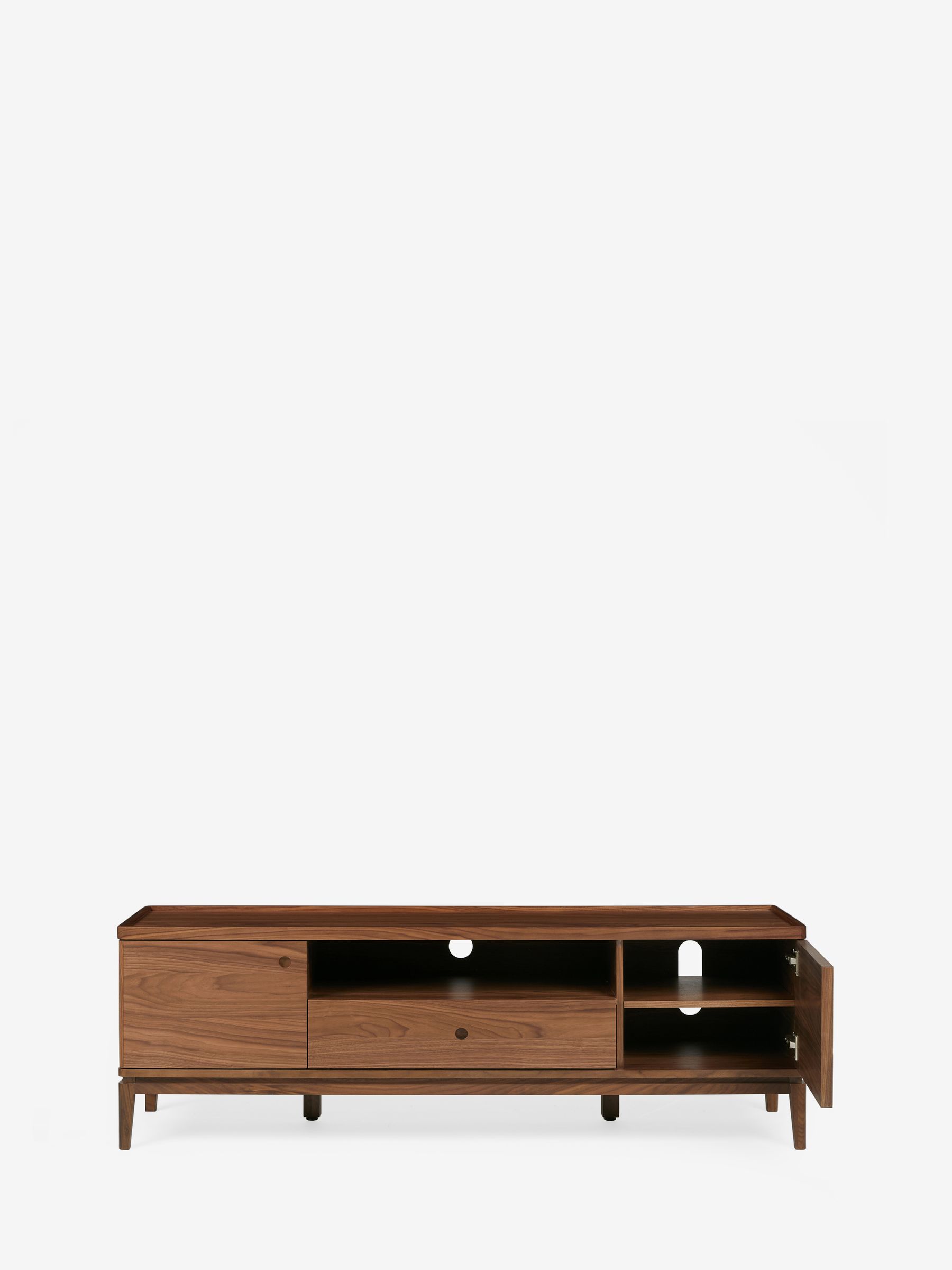 Jasper Conran London Belgrave Walnut Wide TV Unit - Image 4 of 9