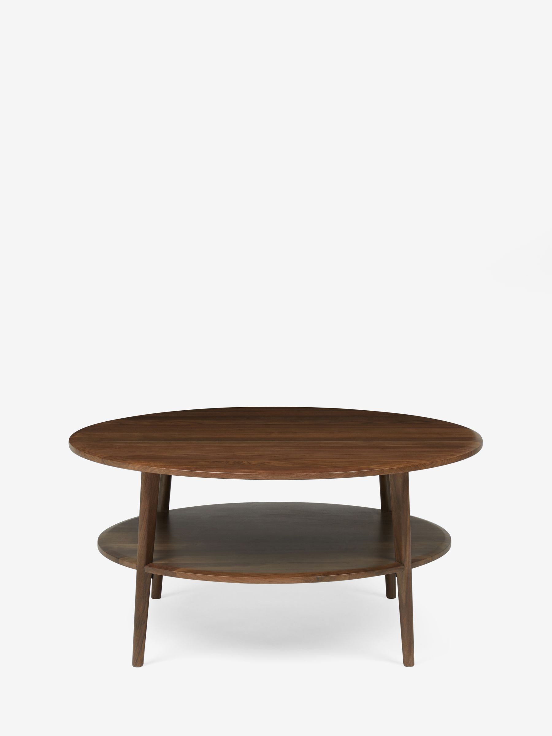 Jasper Conran London Brown Belgrave Walnut Round Coffee Table - Image 2 of 6