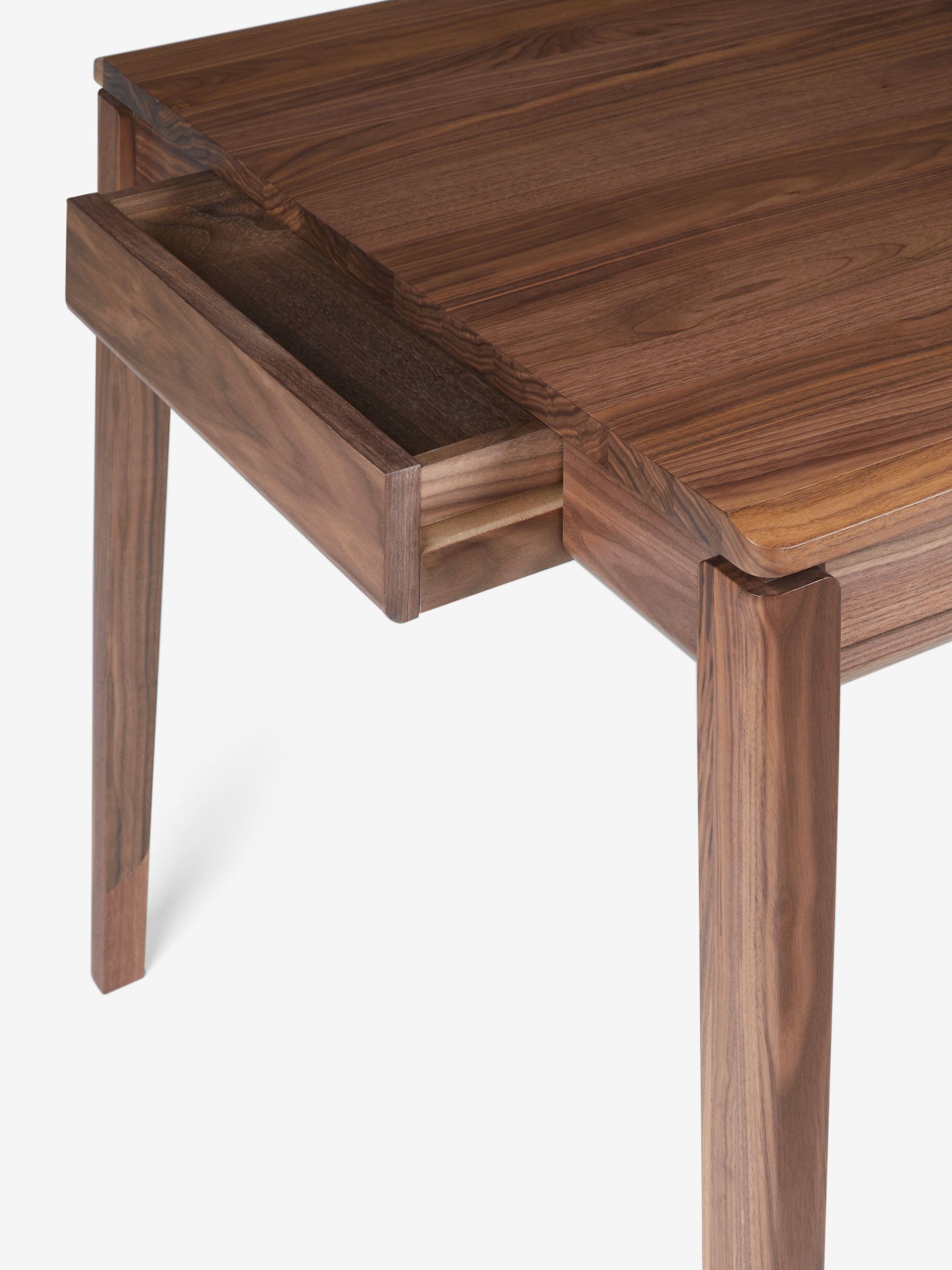 Jasper Conran London Brown Rectangular 6 to 8 Seater Belgrave Walnut Extending Dining Table - Image 6 of 8
