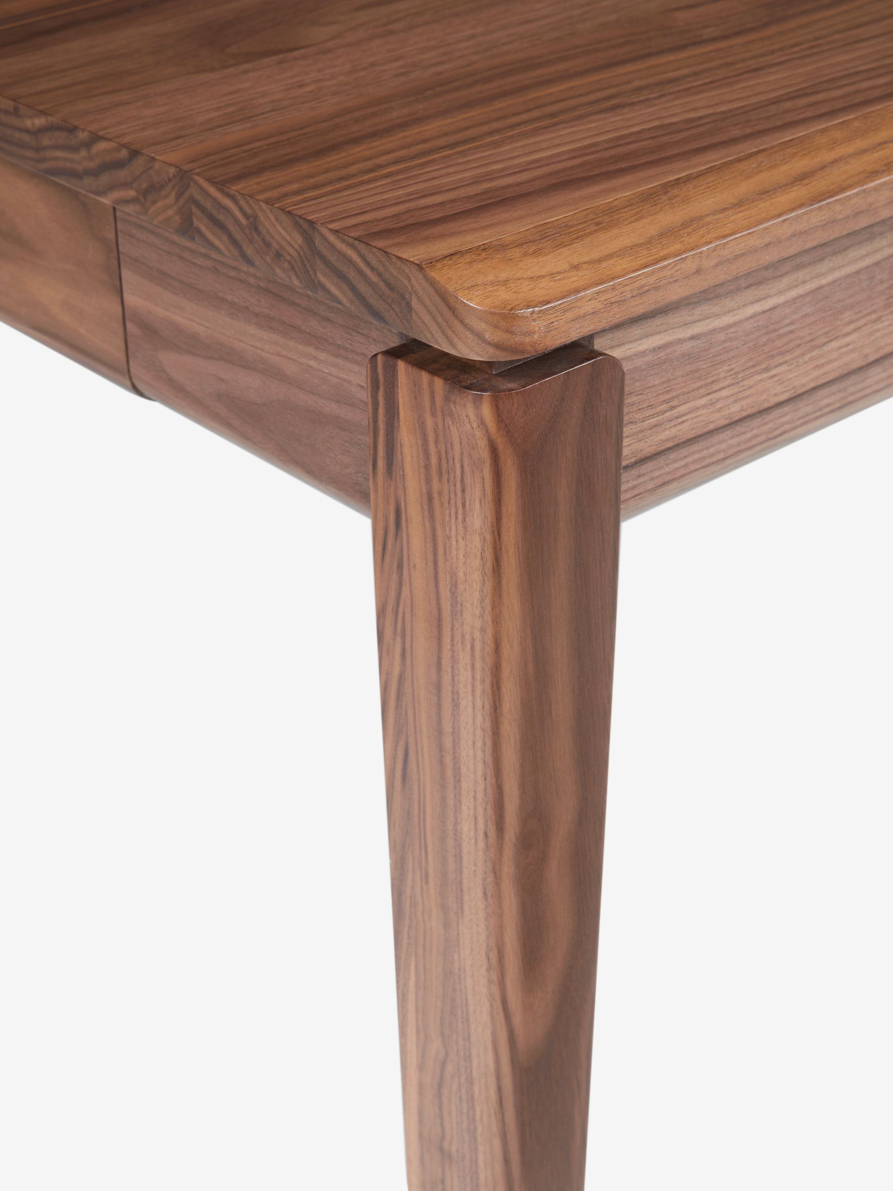 Jasper Conran London Brown Rectangular 6 to 8 Seater Belgrave Walnut Extending Dining Table - Image 7 of 8