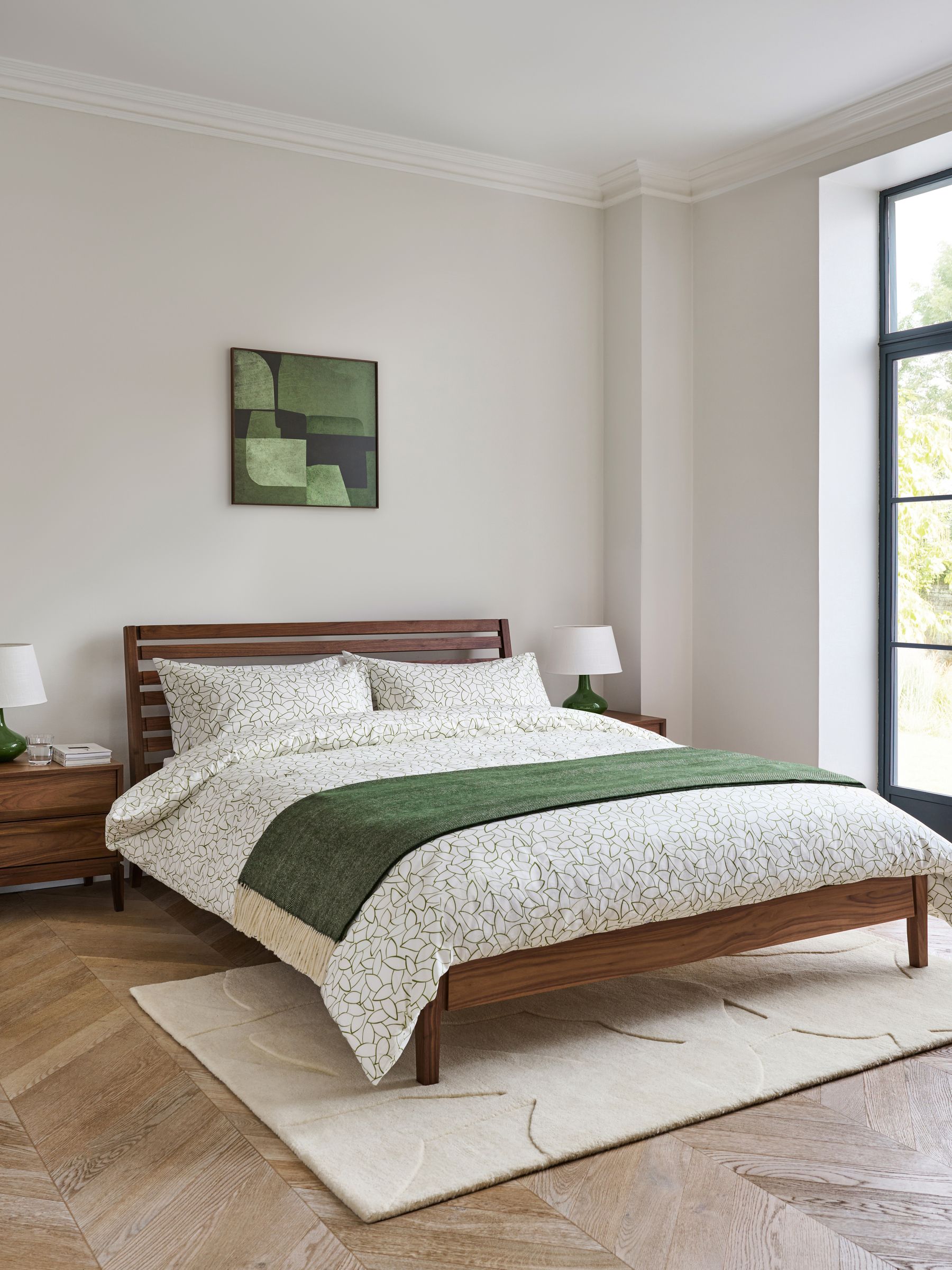 Jasper Conran London Brown Belgrave Walnut Bed Frame - Image 1 of 5