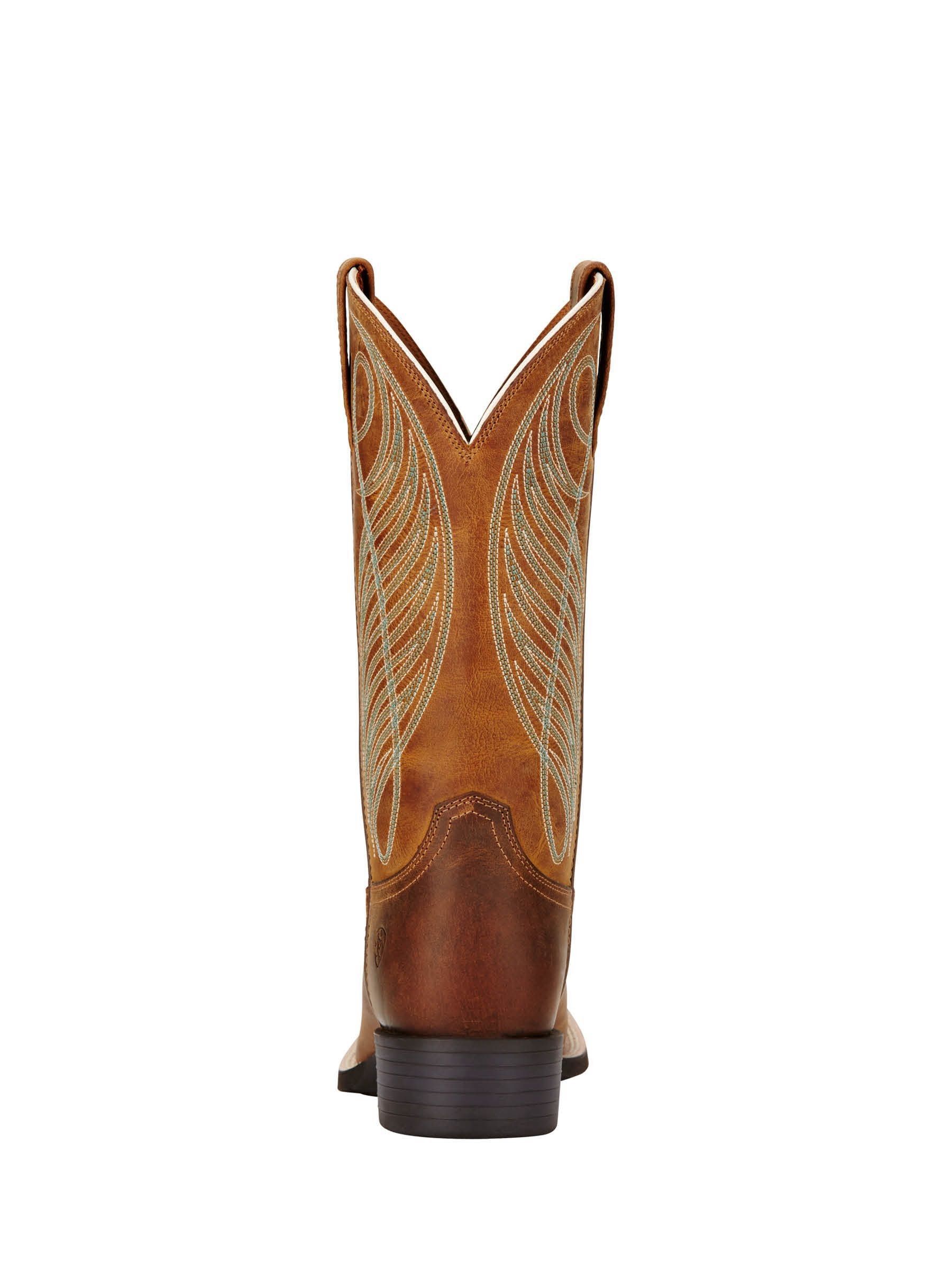 Ariat Brown Ariat Brown Round Up Wide Square Toe Western Boots - Image 3 of 4