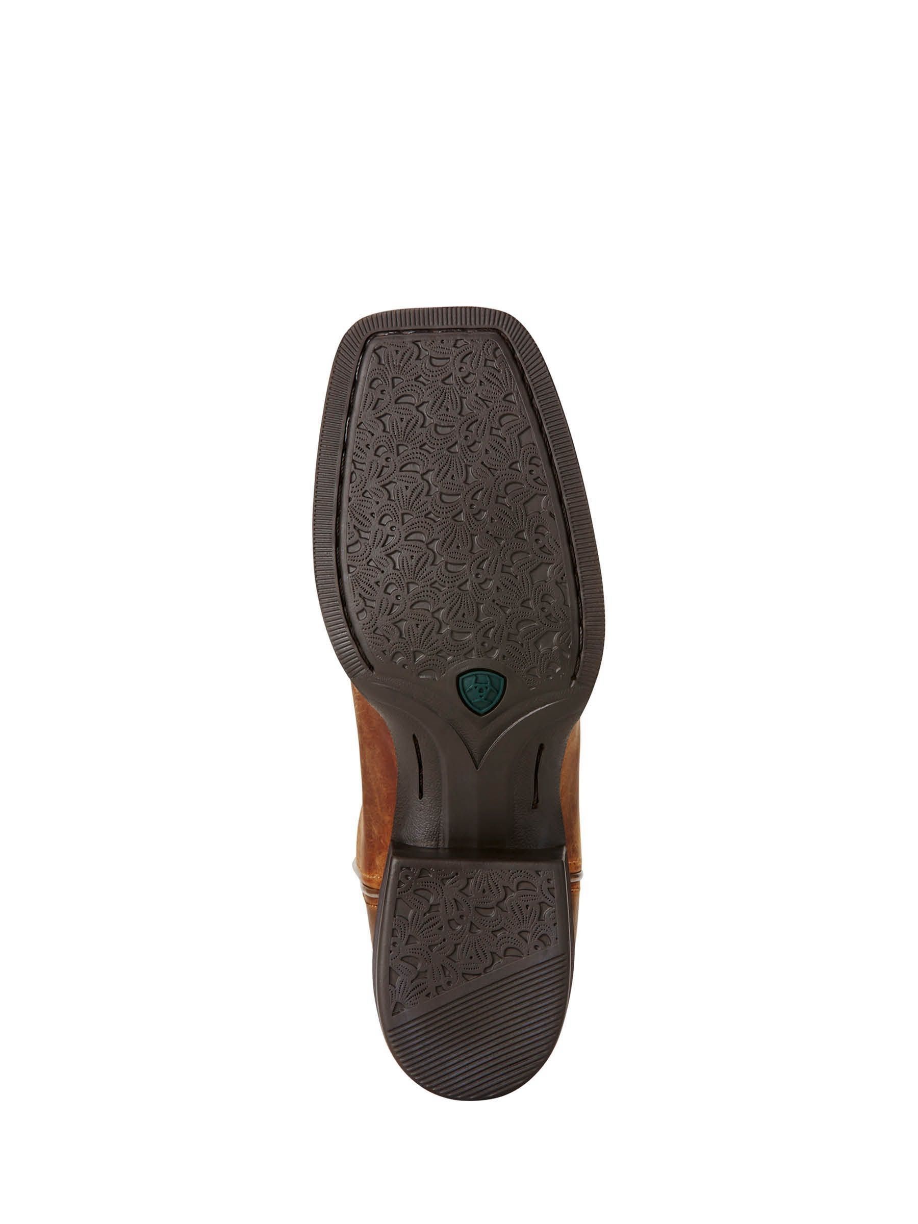 Ariat Brown Ariat Brown Round Up Wide Square Toe Western Boots - Image 4 of 4