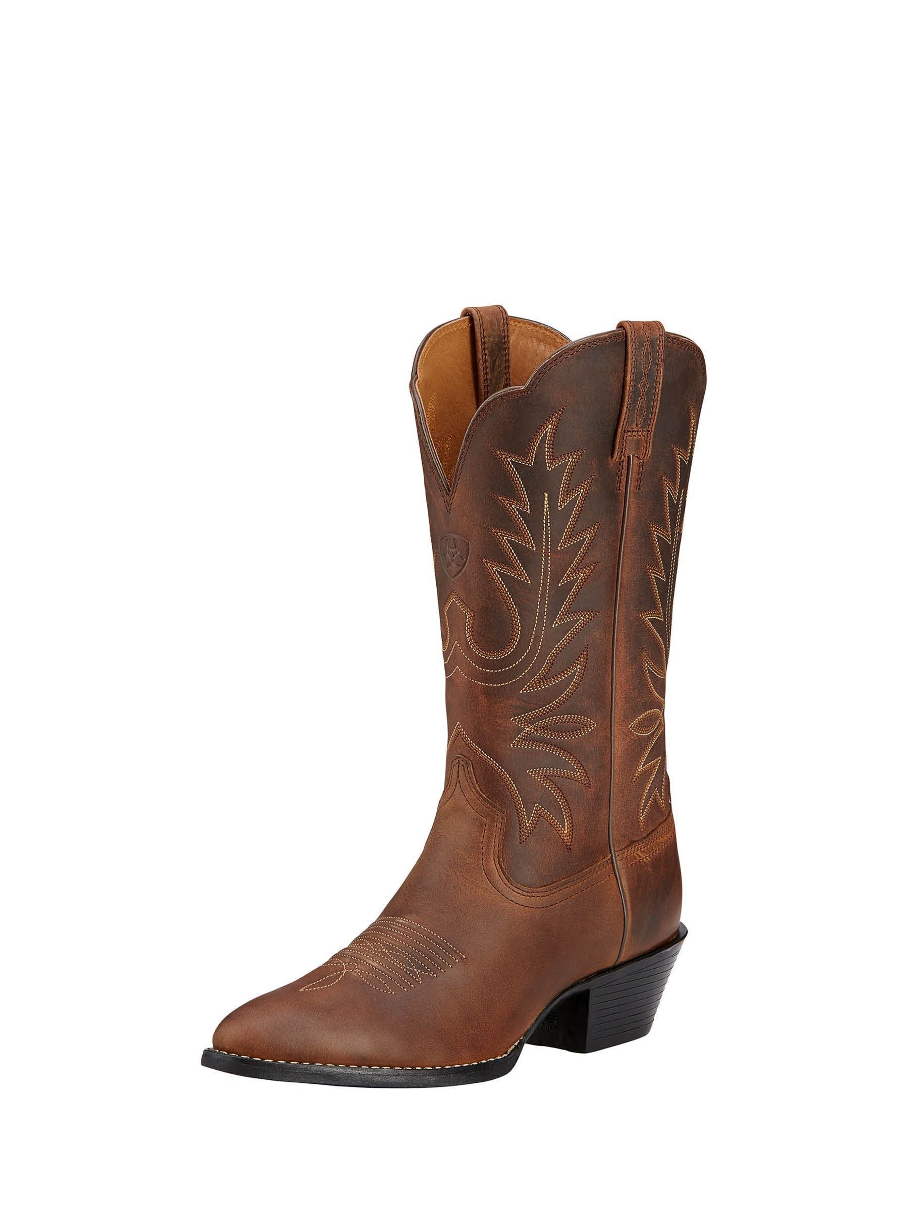 Ariat Brown Ariat Heritage Toe Western Boots - Image 2 of 4