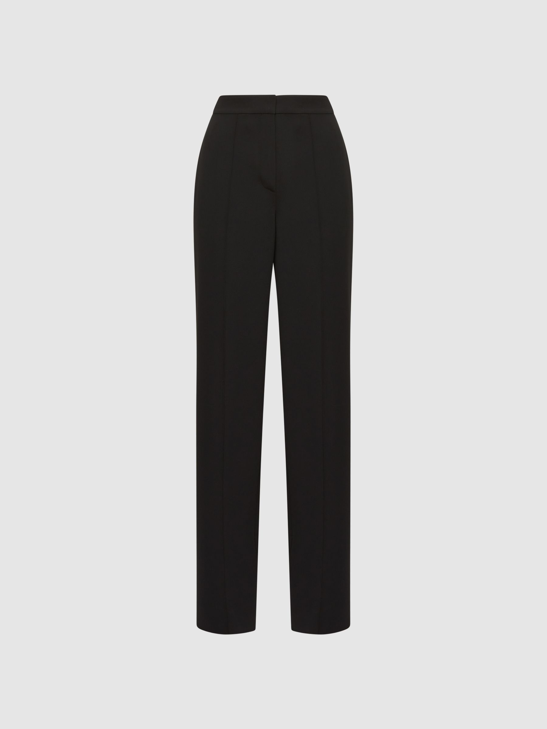 Wide Leg Side Stripe Trousers in Black - Image 2 of 5