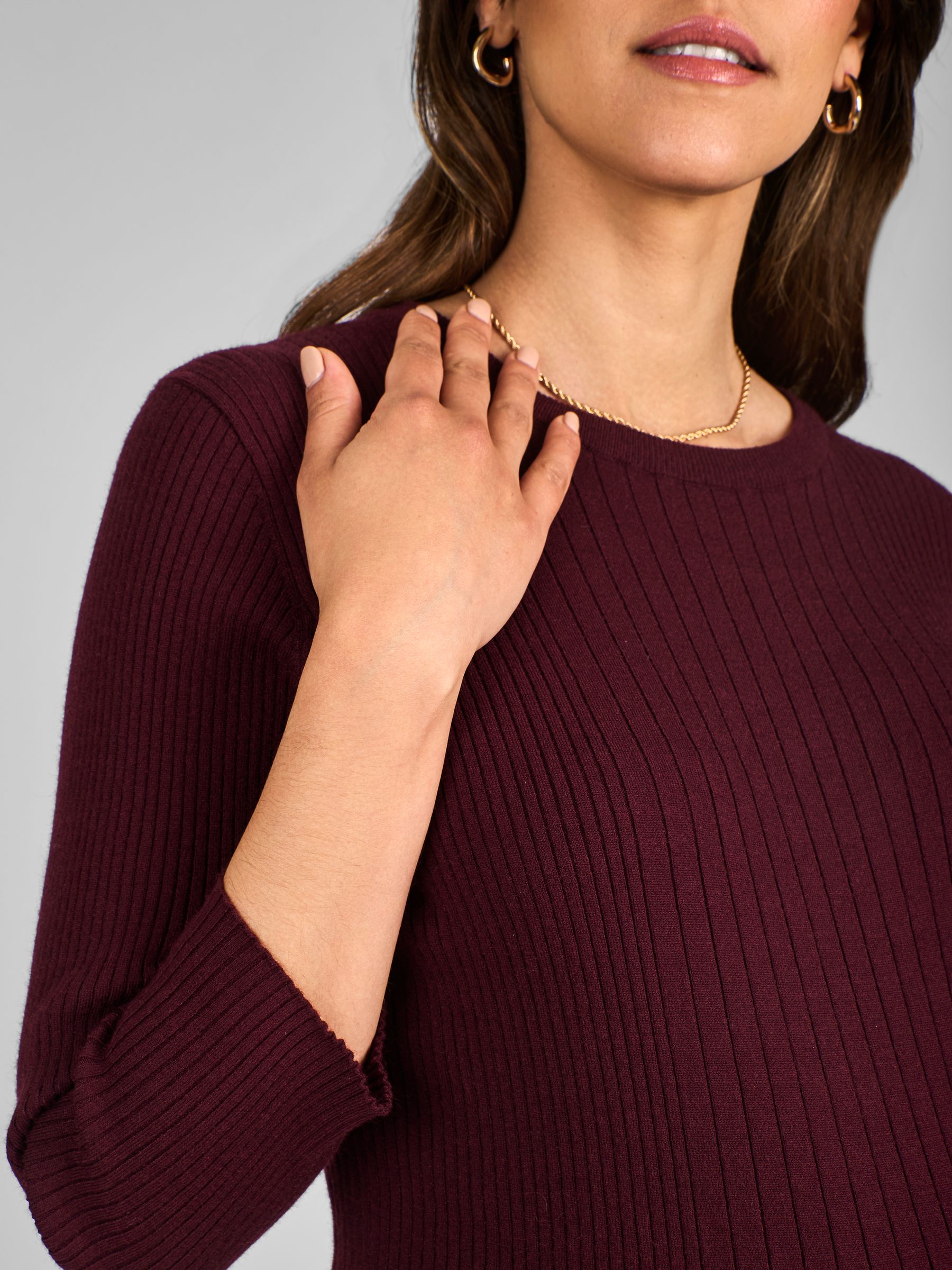 Burgundy Red Knitted Maternity Tube Dress - Image 4 of 4