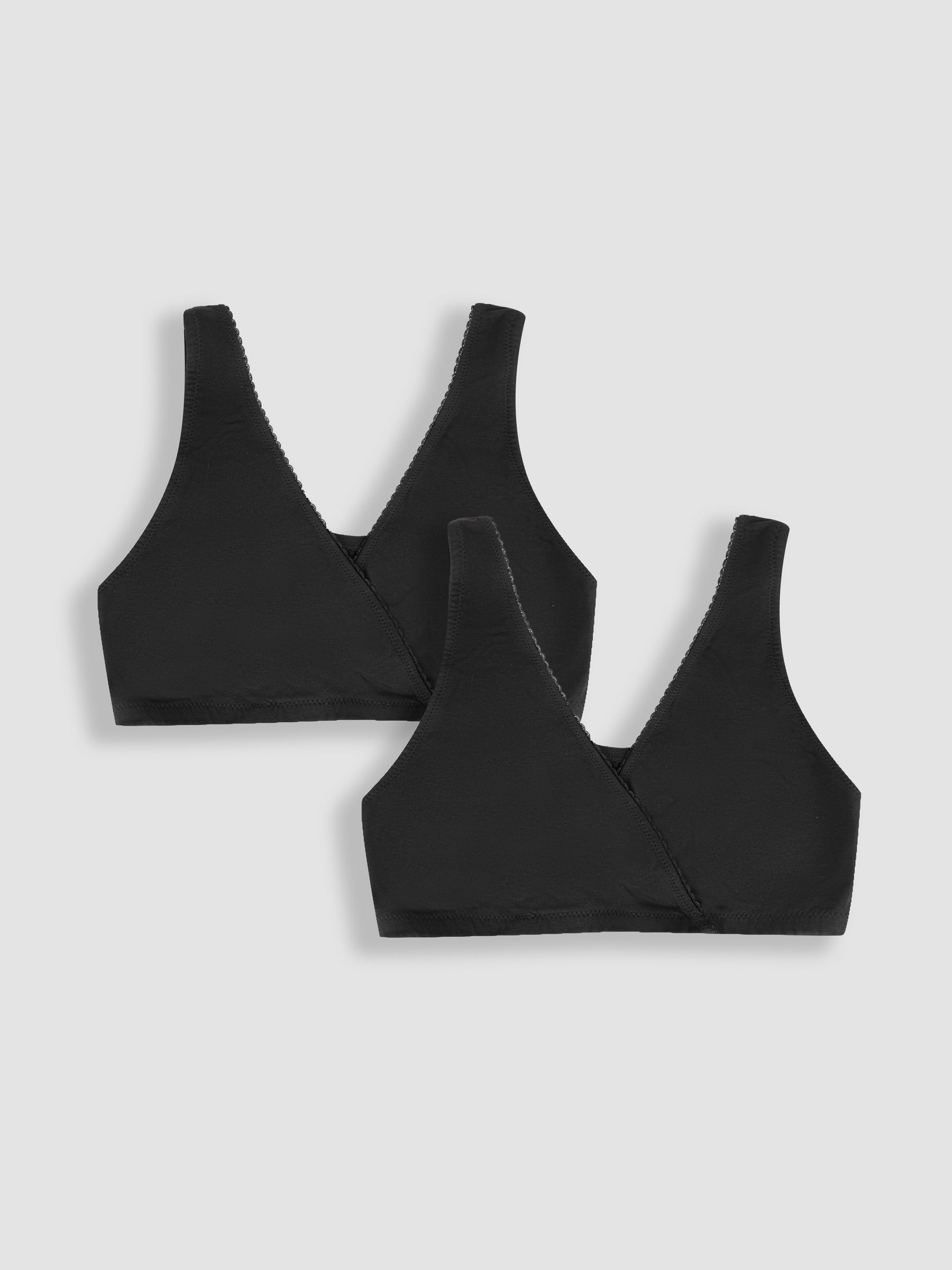 Black 2-Pack Maternity & Nursing Sleep Bras - Image 1 of 5
