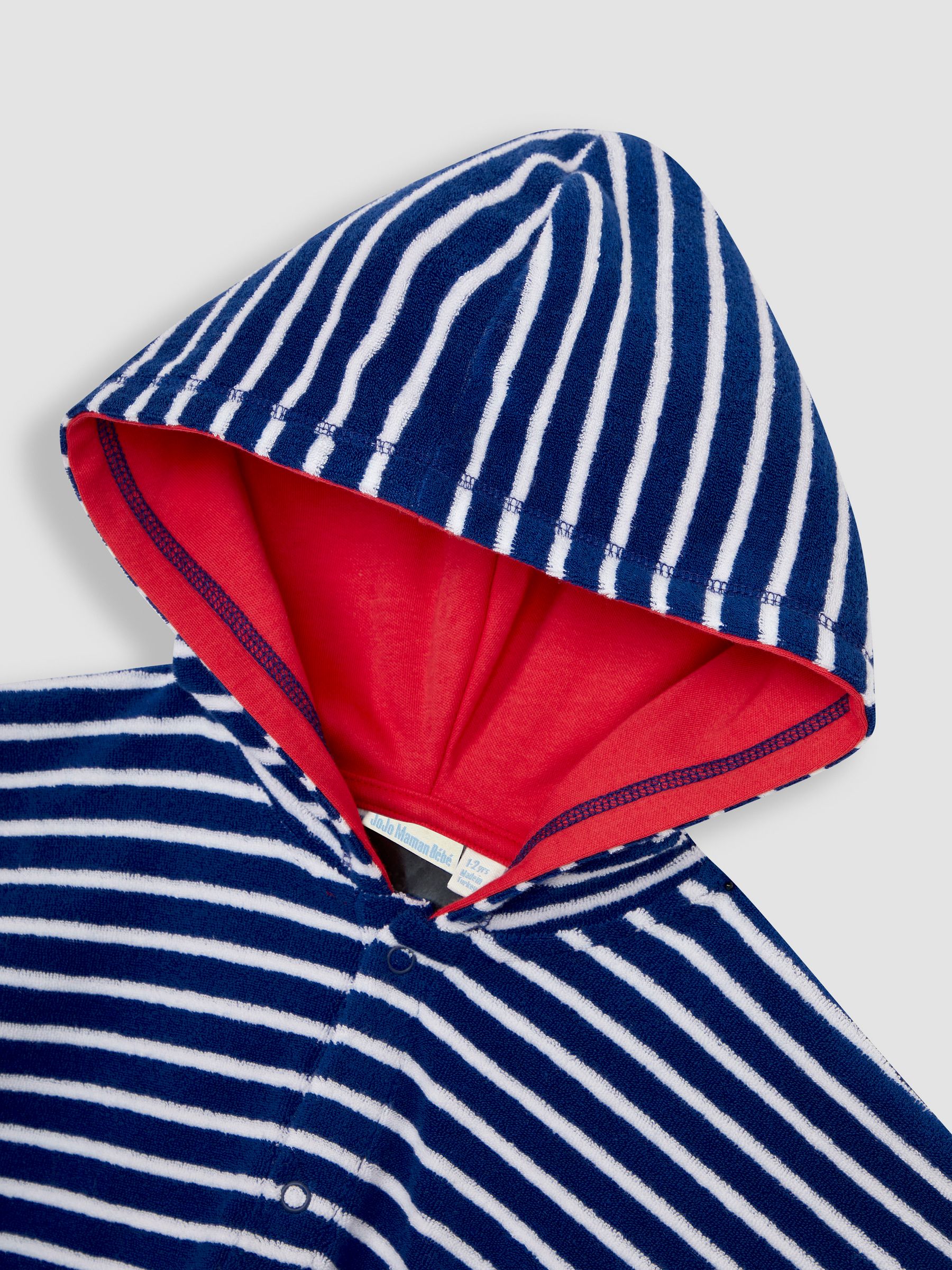 Navy Blue Towelling Hooded Poncho - Image 2 of 3