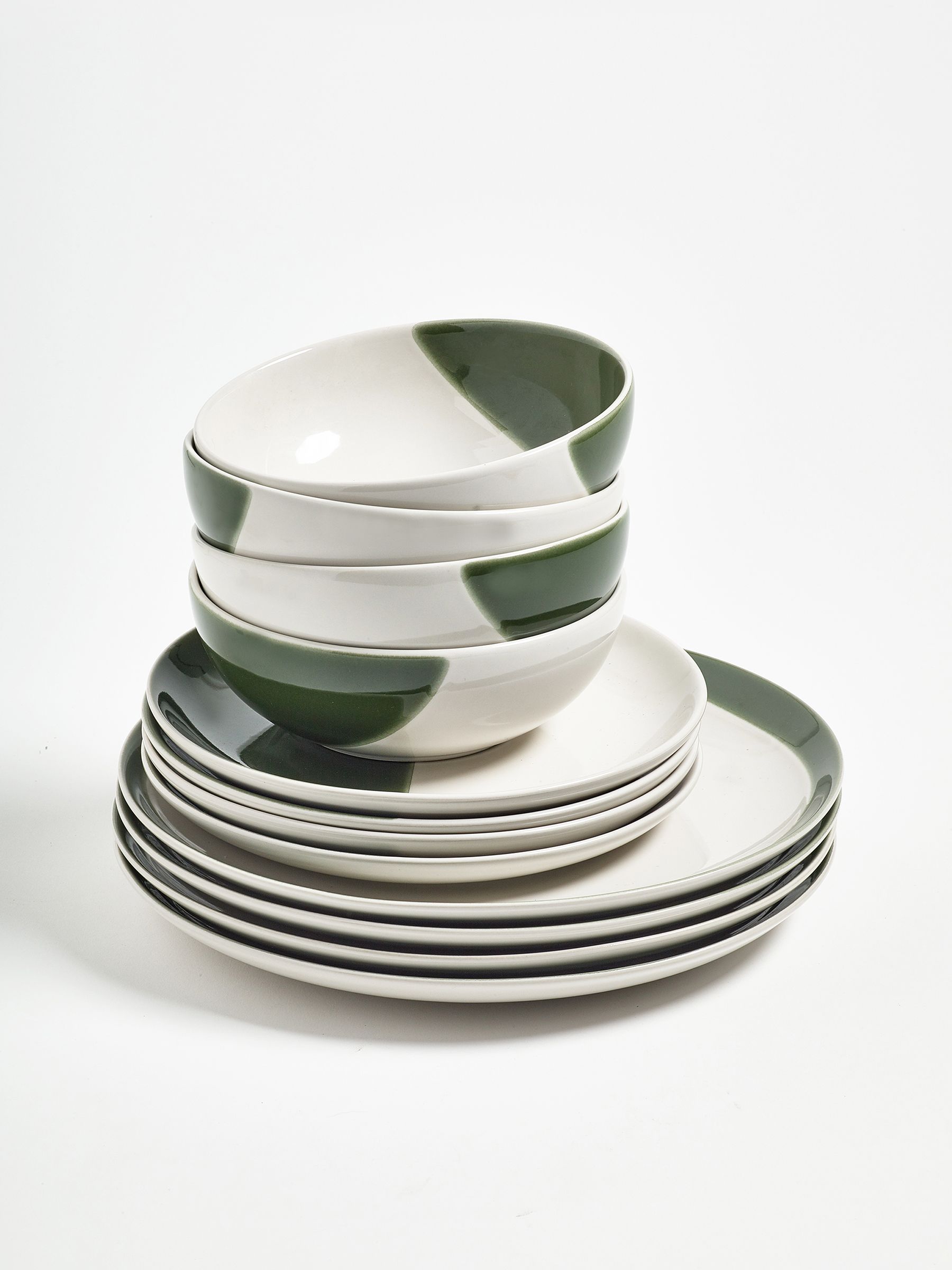 Jasper Conran London Green Abstract 12 Piece Set - Image 4 of 8