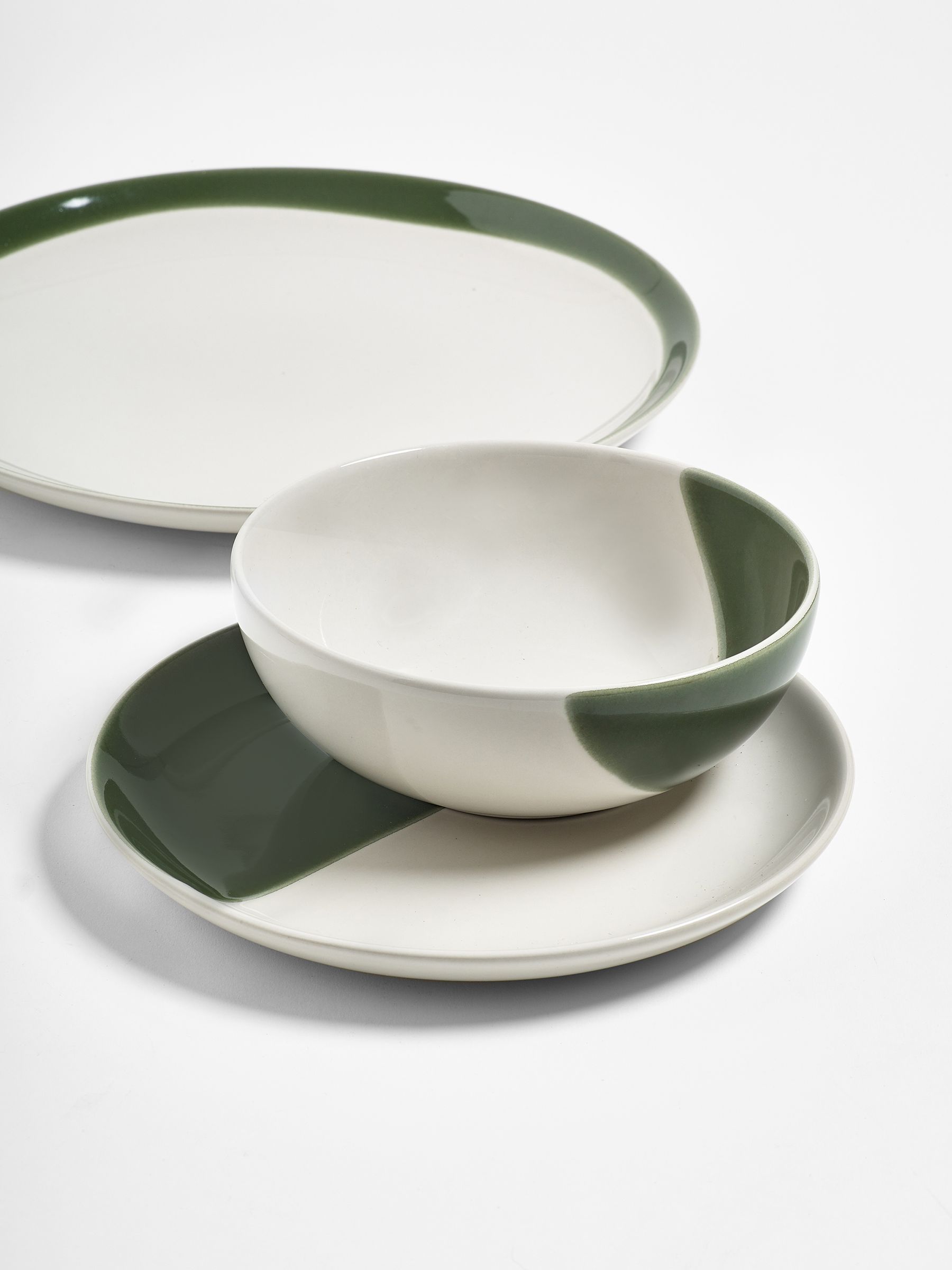  Jasper Conran 食器セット Jasper Conran London Green Abstract 12 Piece Set | Made