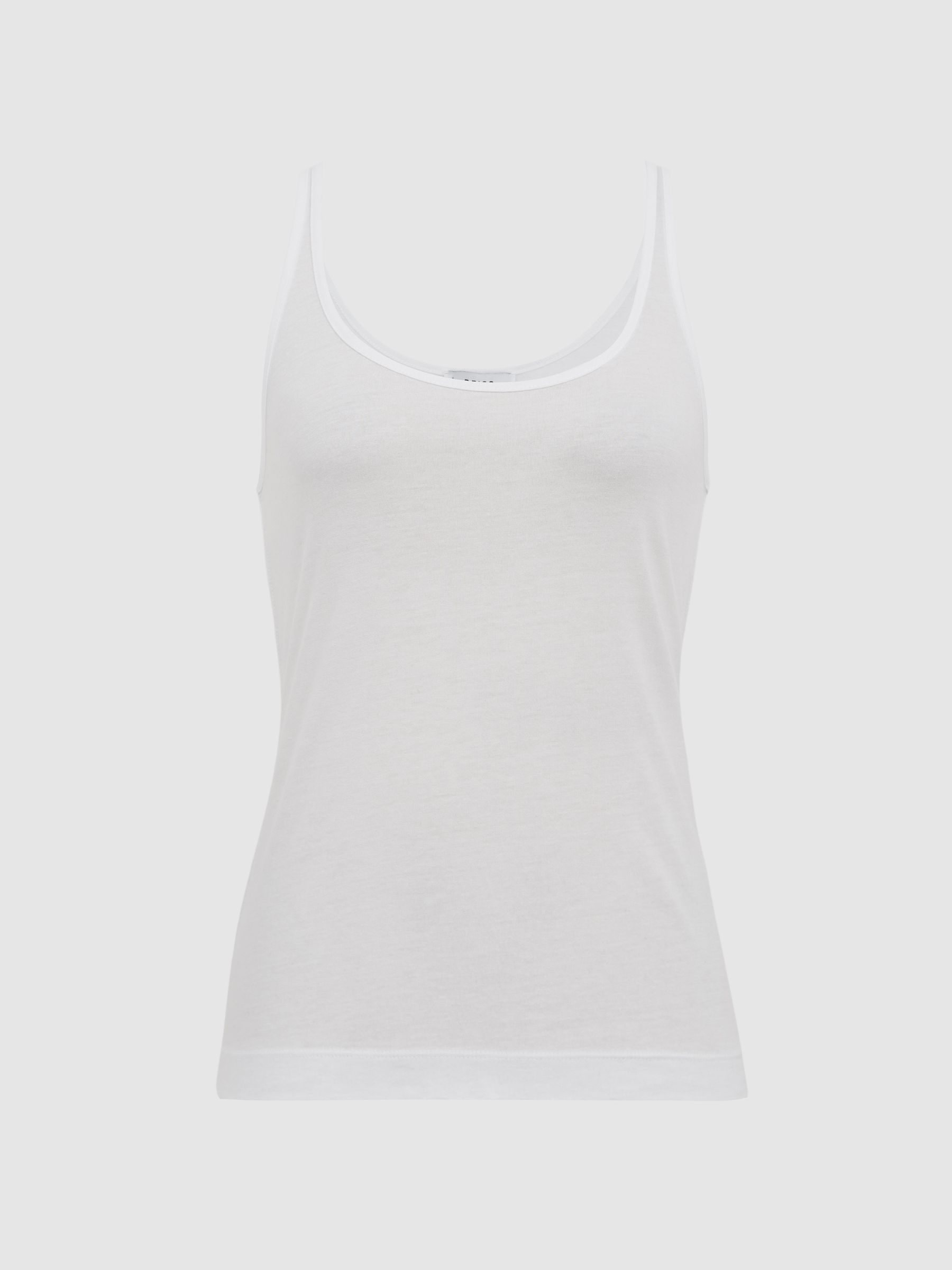 Second Skin Trägertop mit U-Ausschnitt, Weiß - Bild 2 von 6