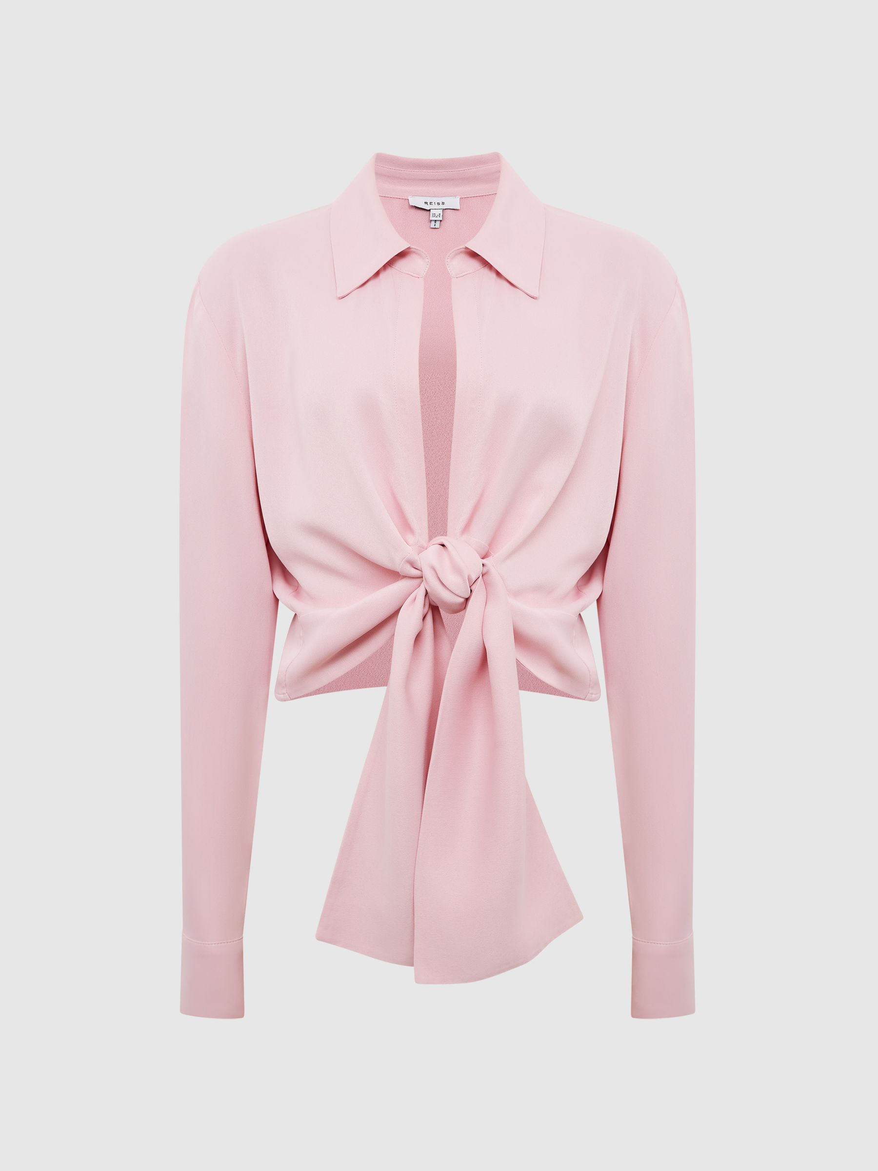 Tie-Front Shirt in Pink - Image 2 of 6