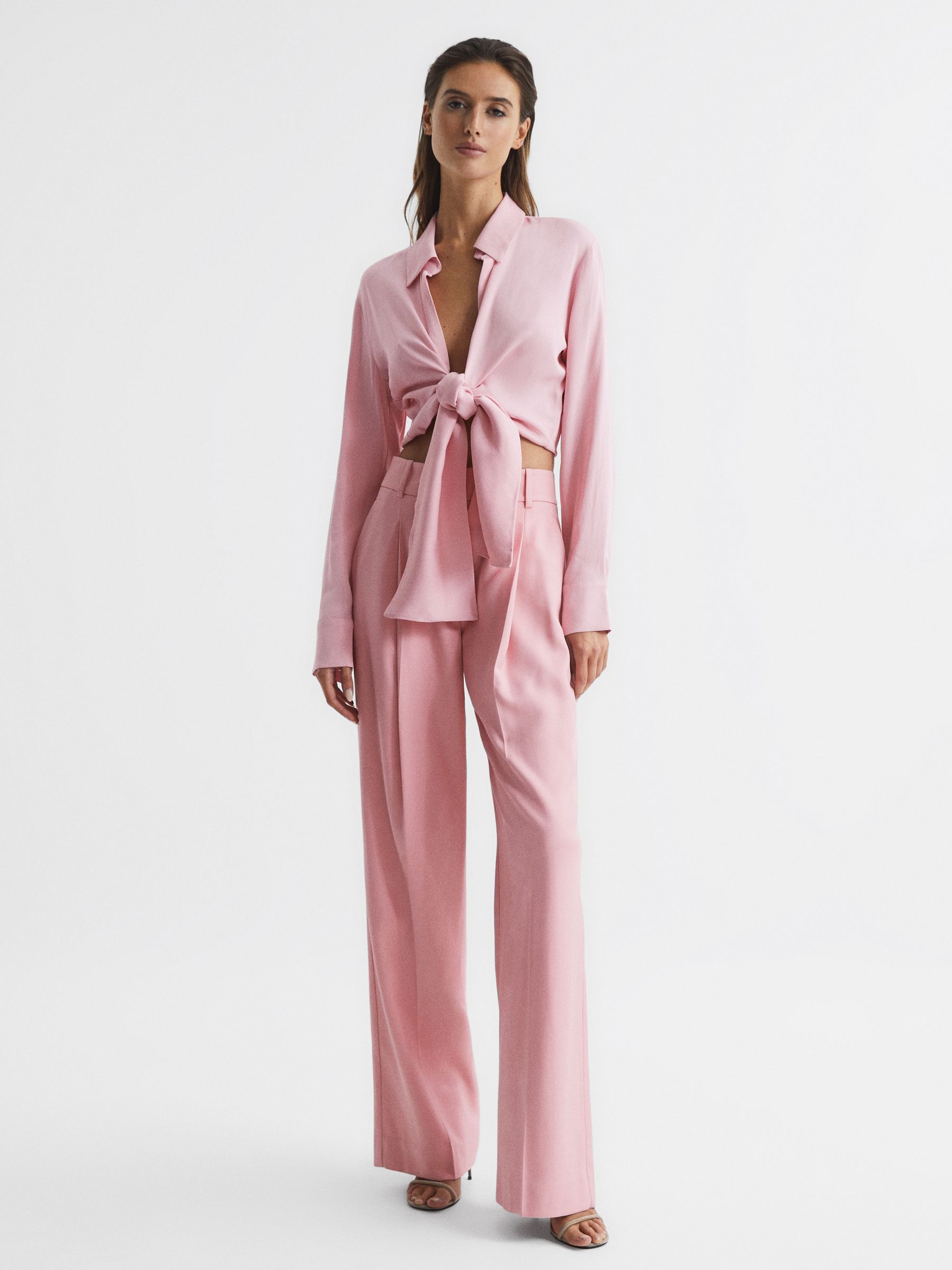 Tie-Front Shirt in Pink - Image 3 of 6