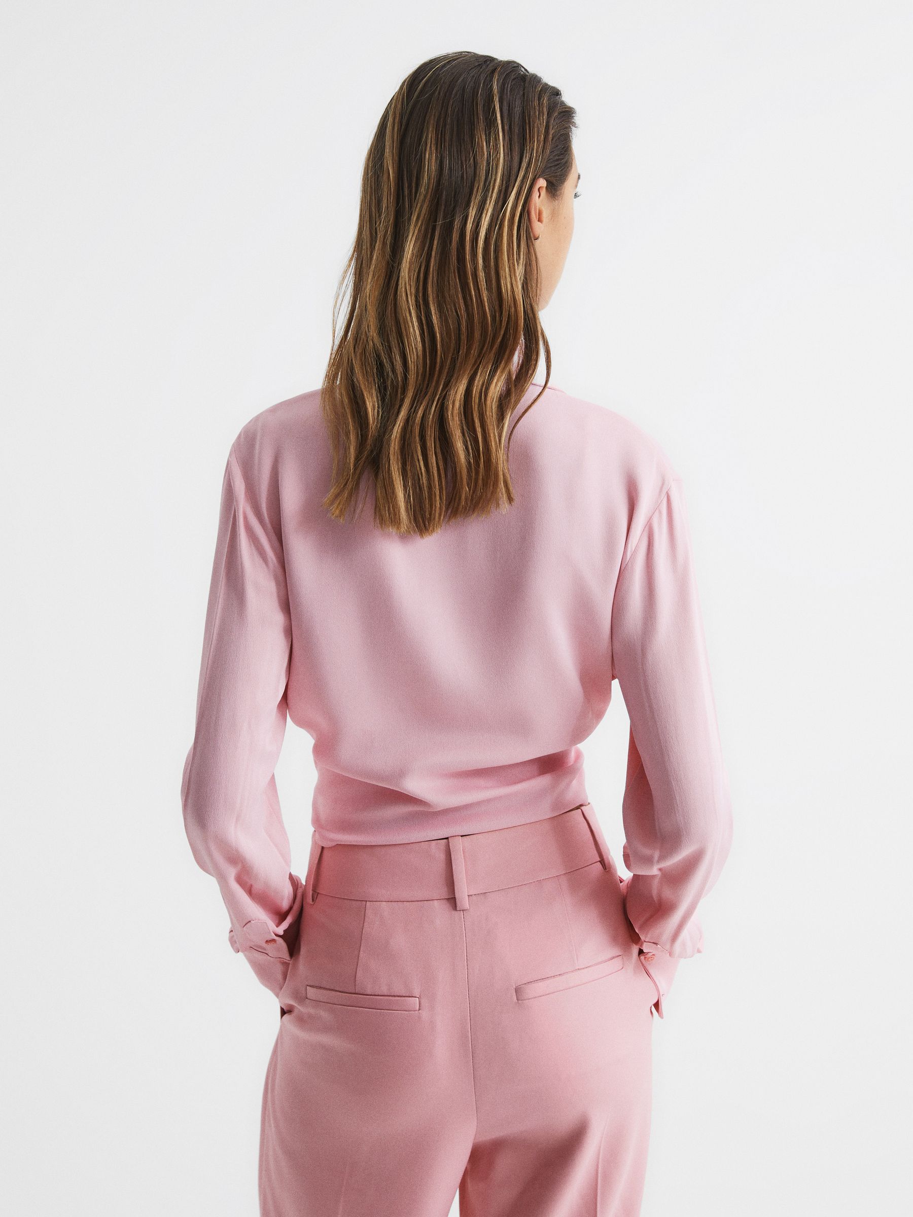 Tie-Front Shirt in Pink - Image 5 of 6