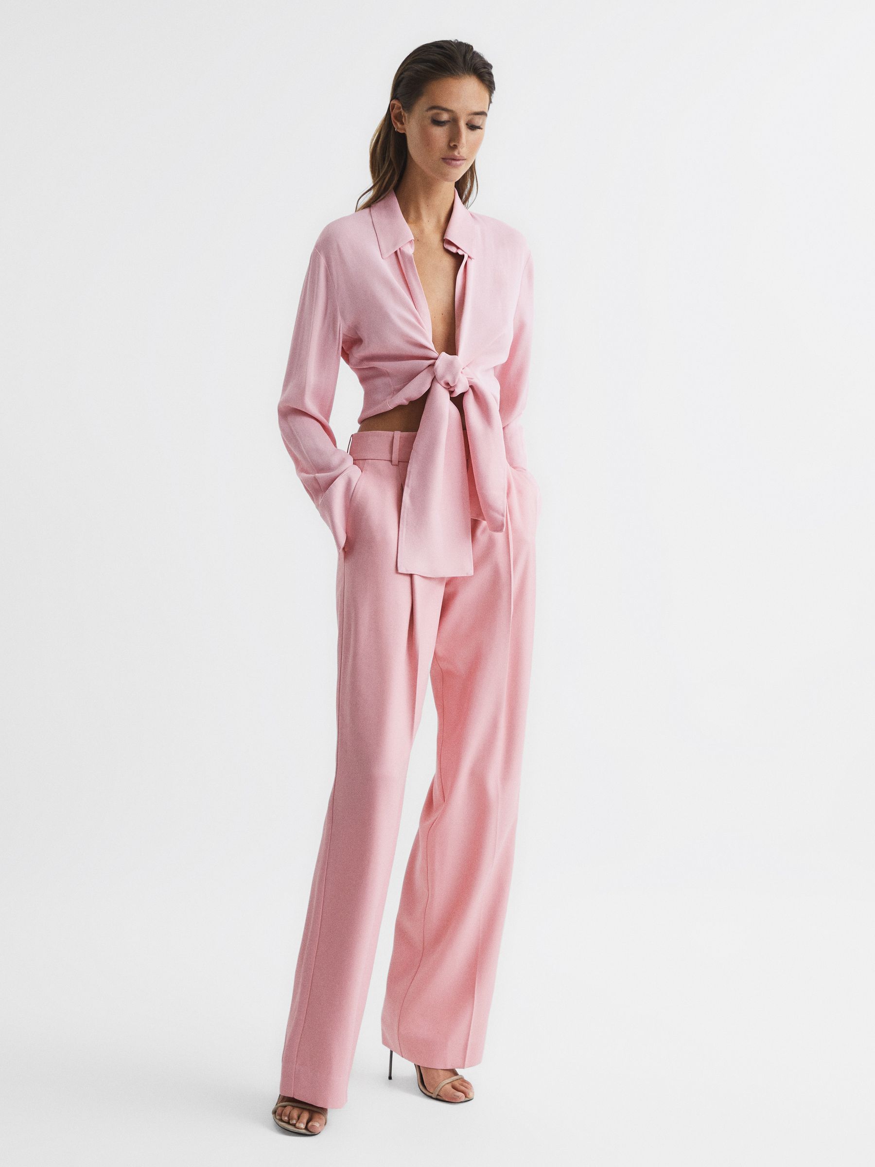 Tie-Front Shirt in Pink - Image 6 of 6