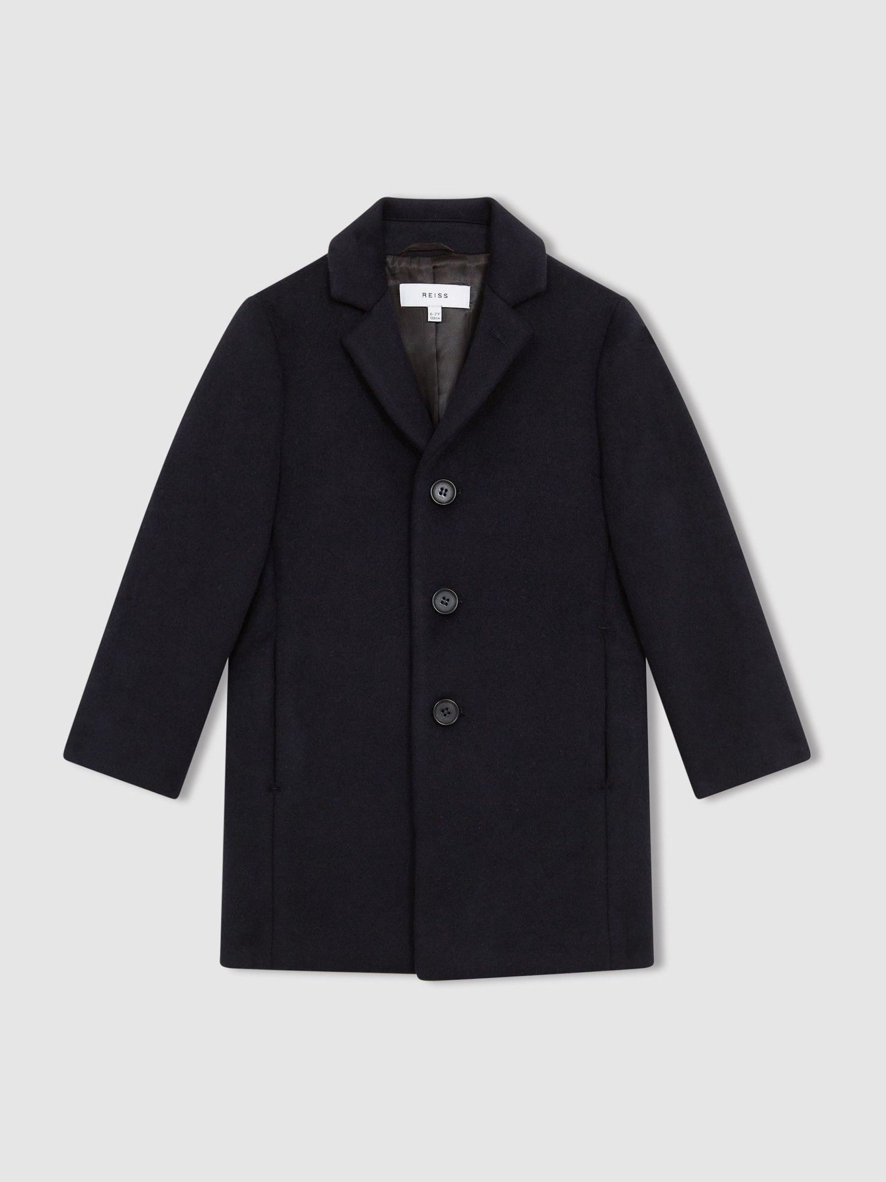 13-14 yrs Single Breasted Overcoat in Navy - Image 1 of 6