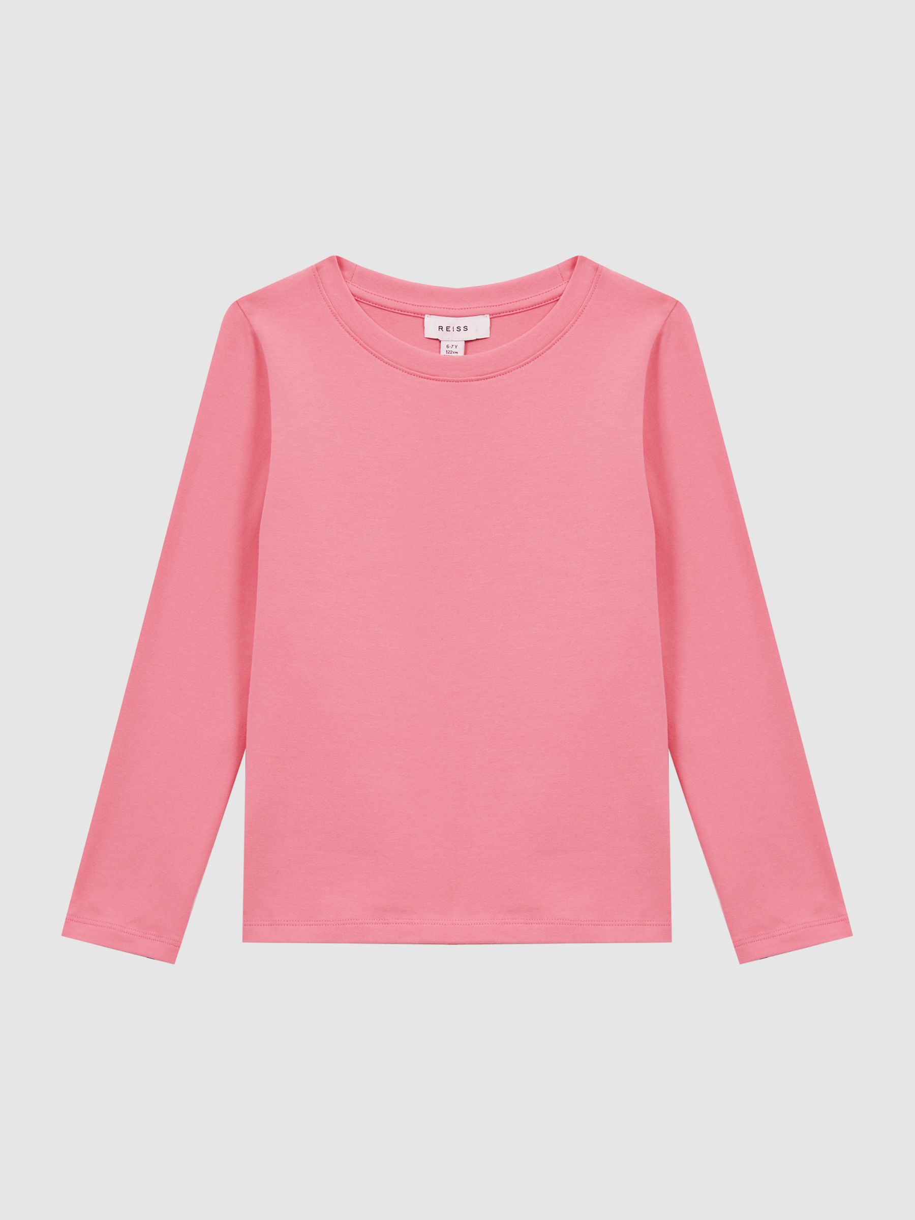 9-14 yrs Long Sleeve Crew Neck T-Shirt in Pink - Image 2 of 5