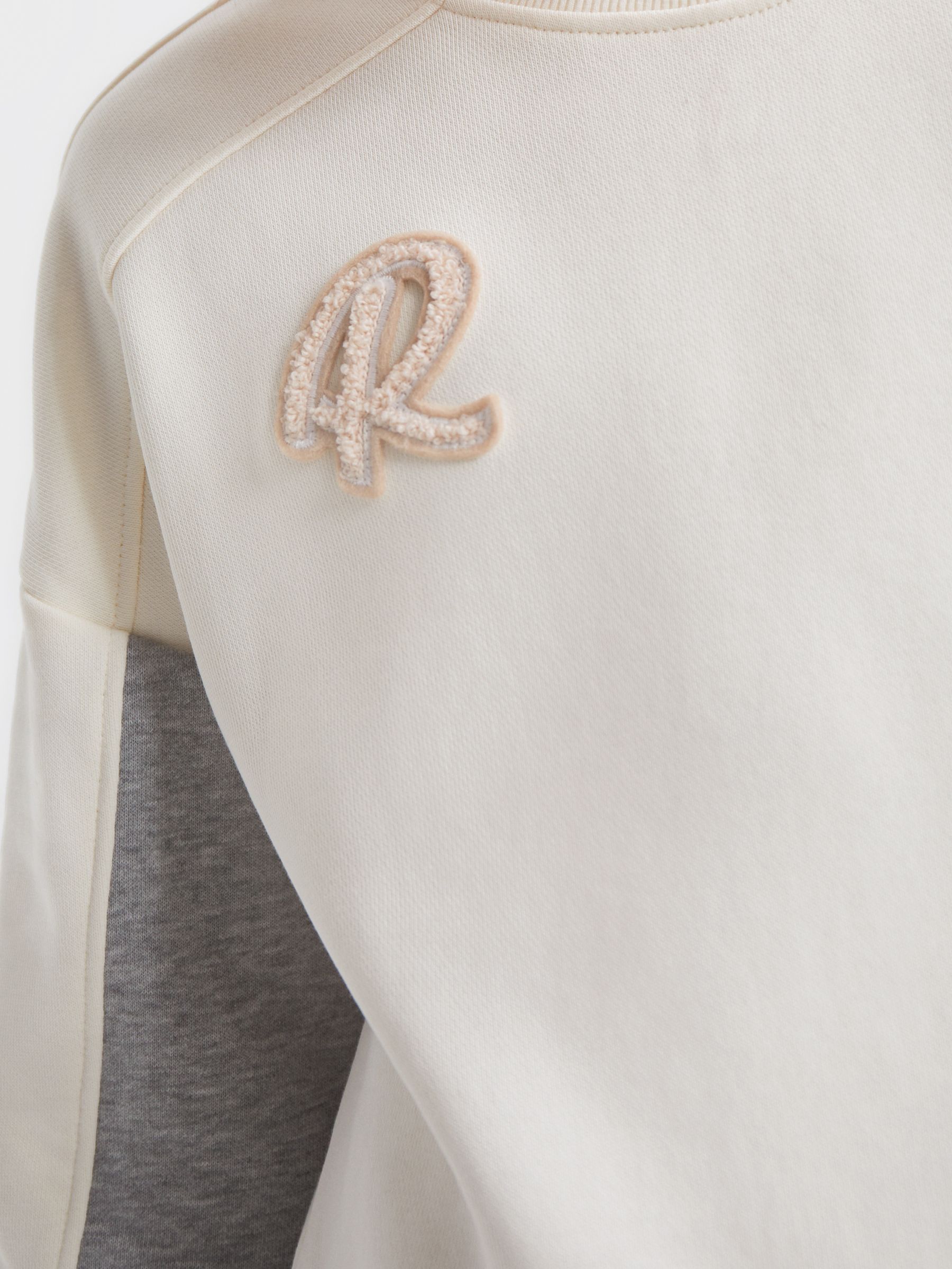 Junior Colourblock Sweater Dress in Pale Pink/Grey Marl - Image 4 of 7