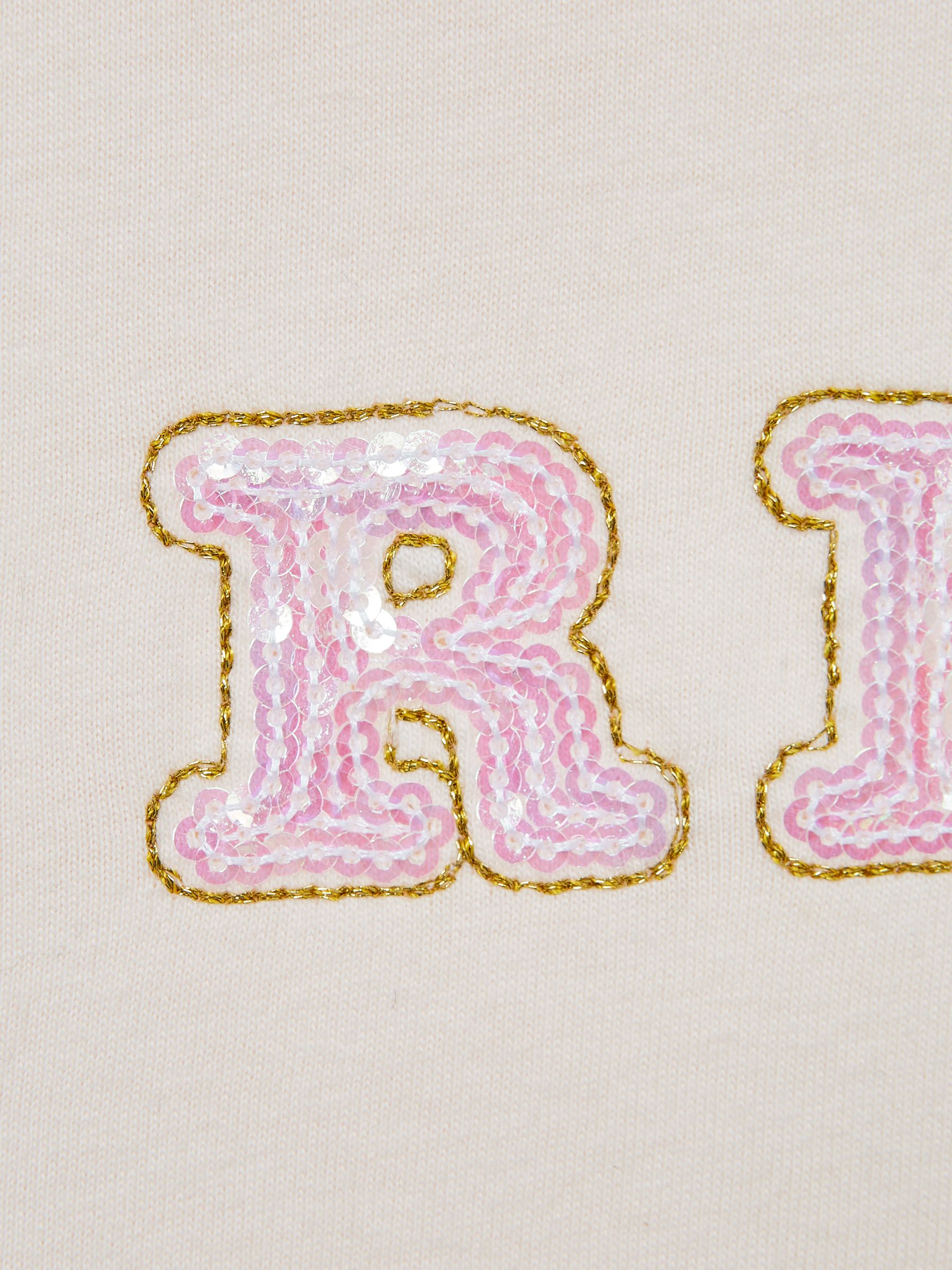 Sequin T-Shirt in Pale Pink - Image 6 of 6