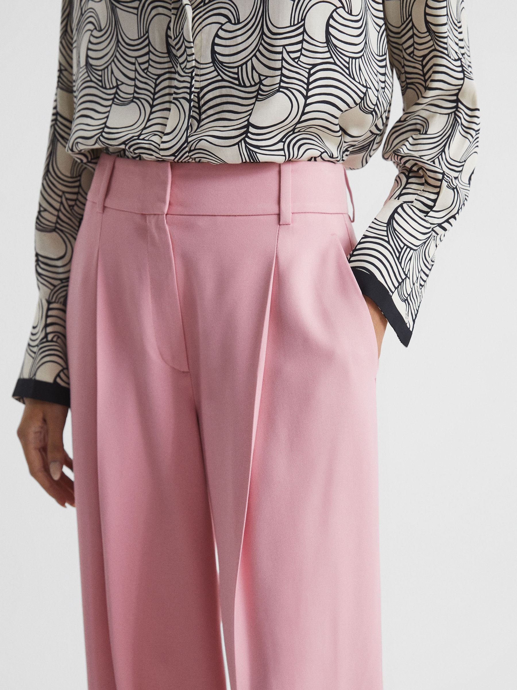 Wide Leg Trousers in Pink - Image 4 of 6