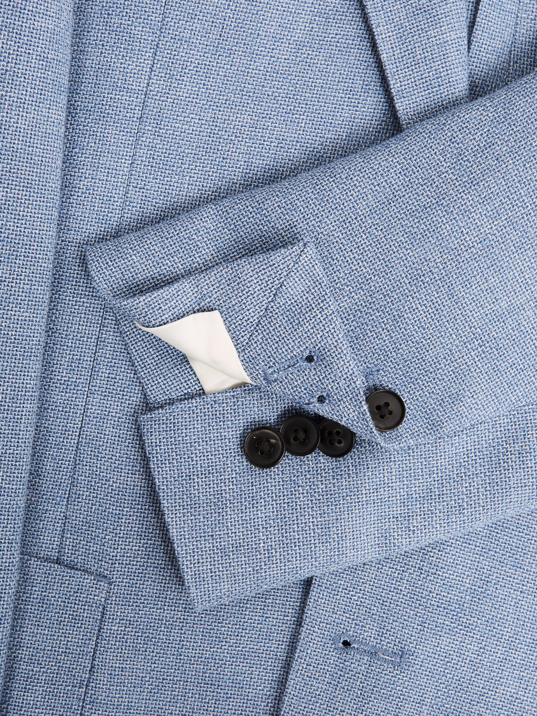 Single Breasted Patch Pocket Blazer in Soft Blue - Image 7 of 8