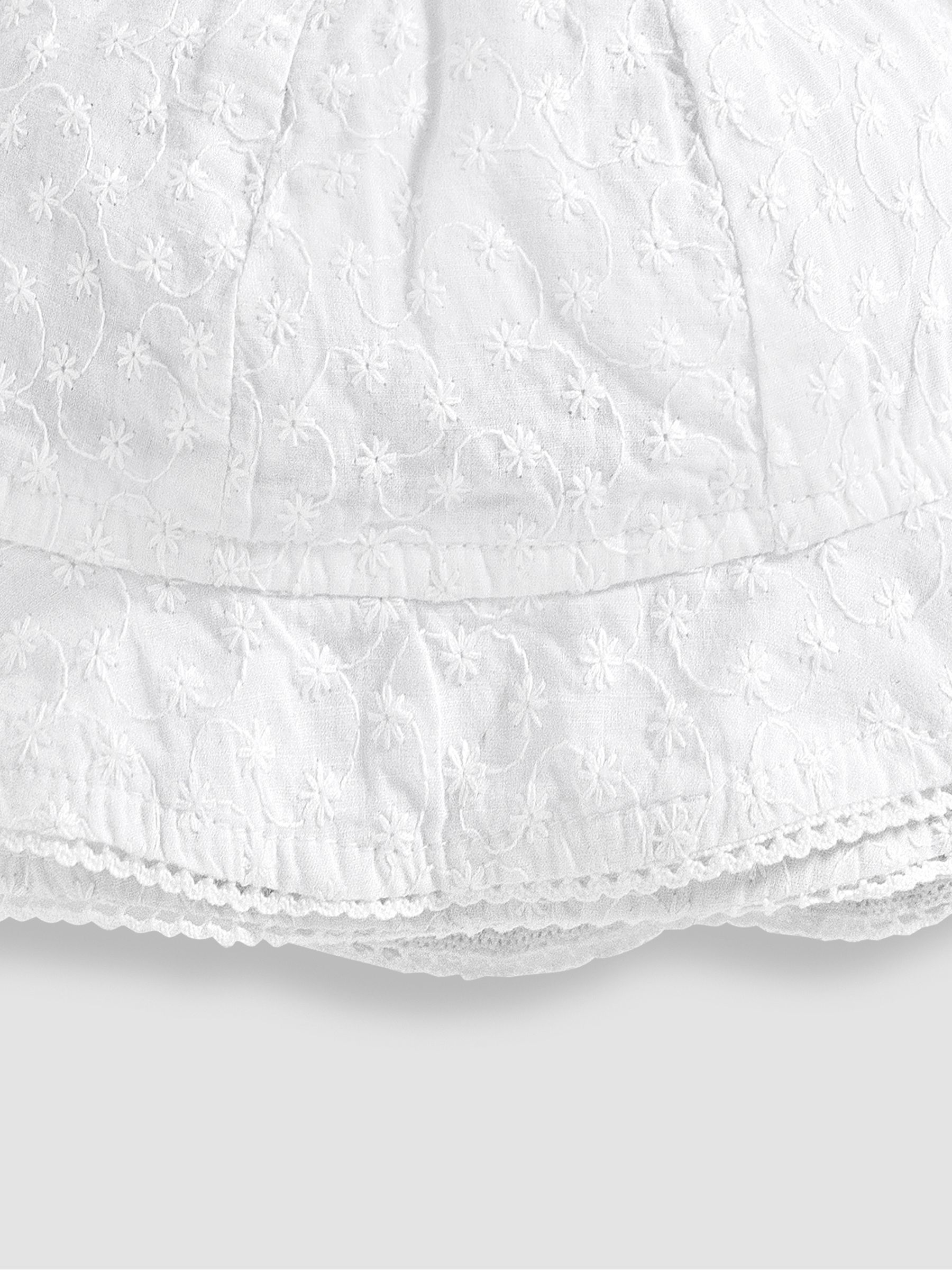 Broderie Anglaise Sun Hat in White - Image 4 of 4