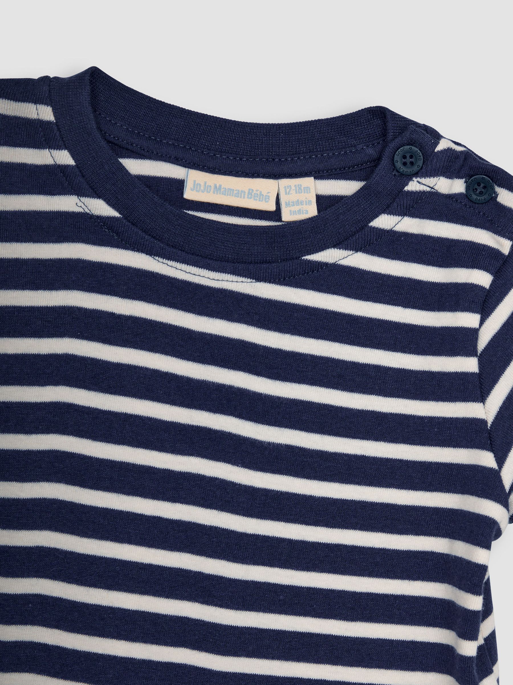 Navy Ecru Stripe Stripe T-Shirt - Image 5 of 6