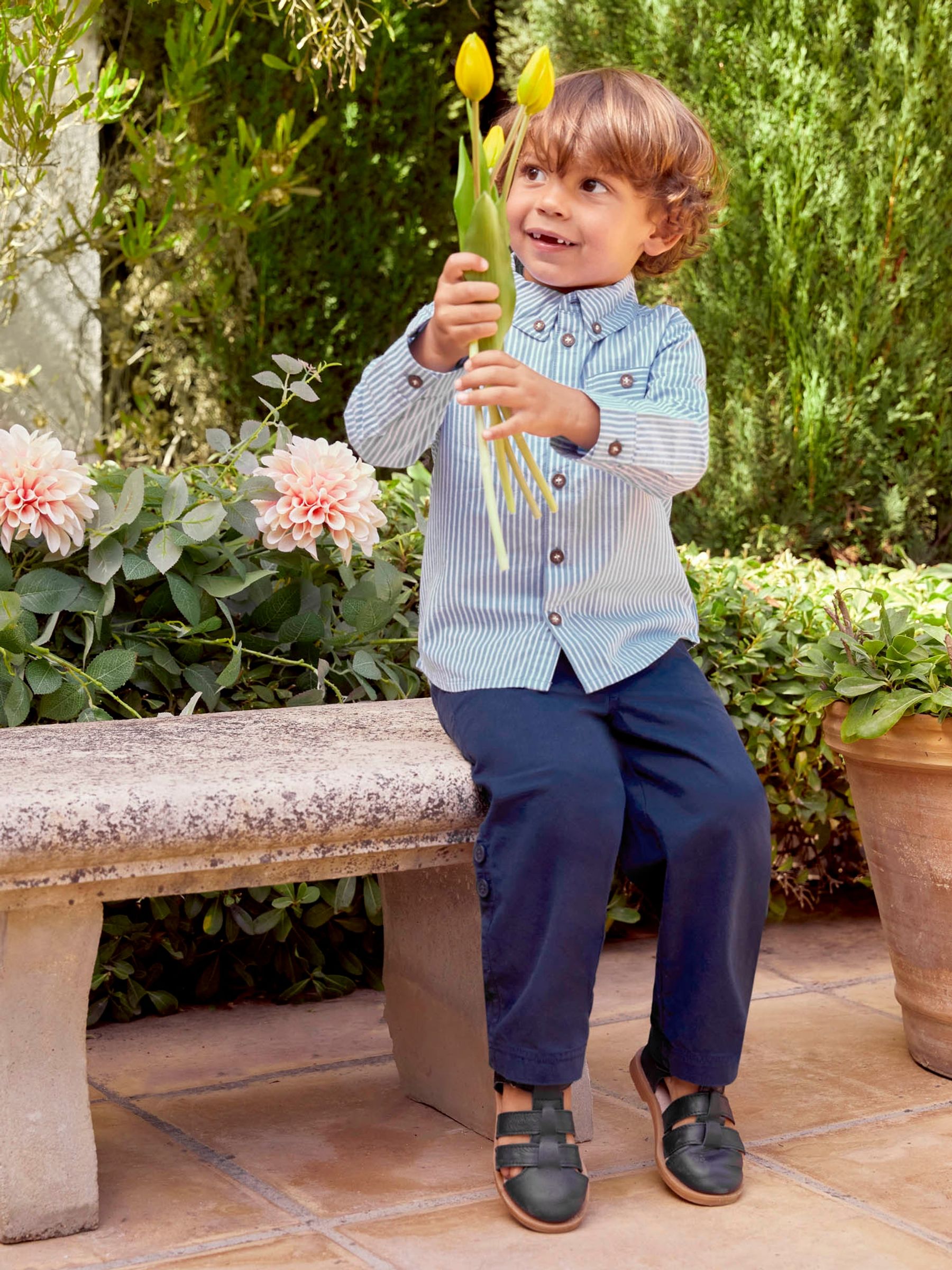 Navy Blue Twill Convertible Chinos - Image 1 of 6