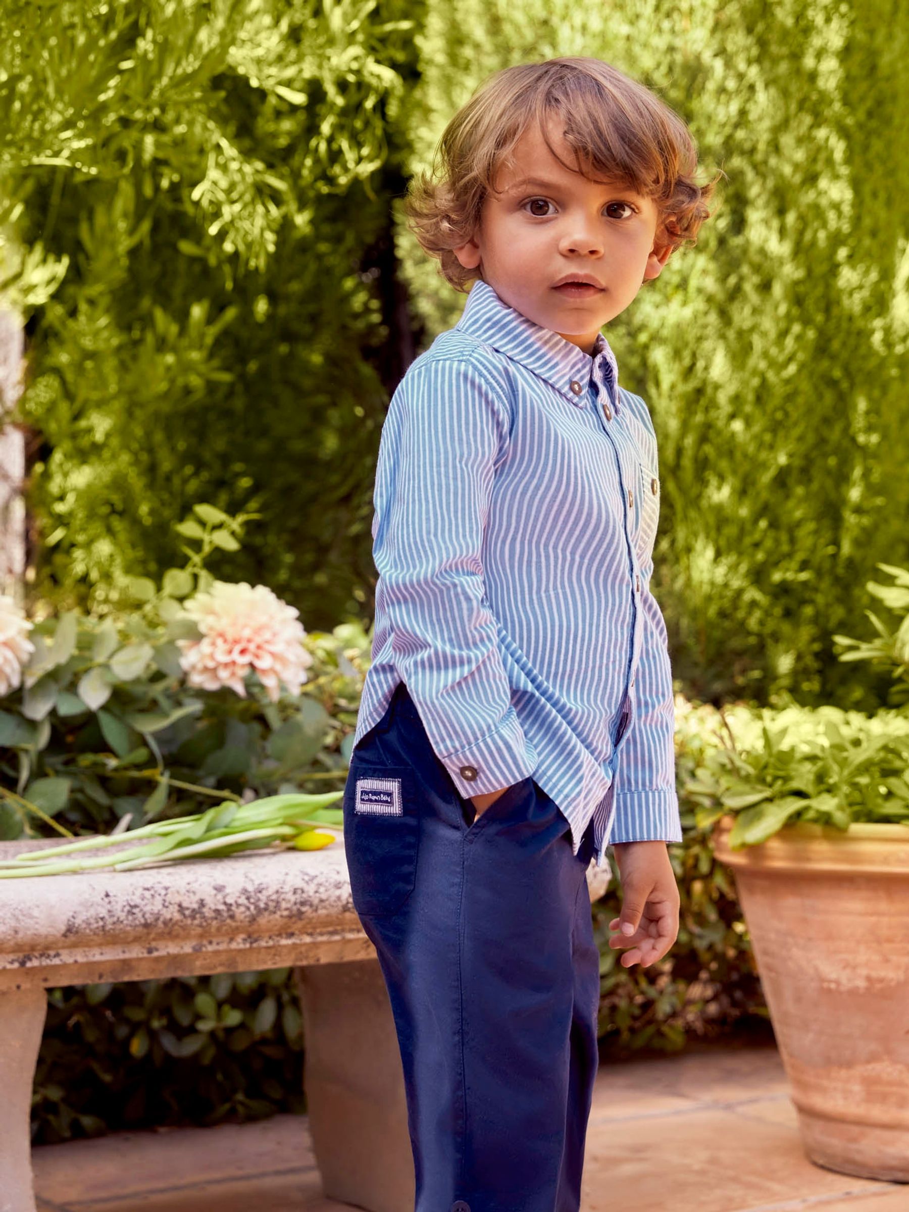 Navy Blue Twill Convertible Chinos - Image 2 of 6