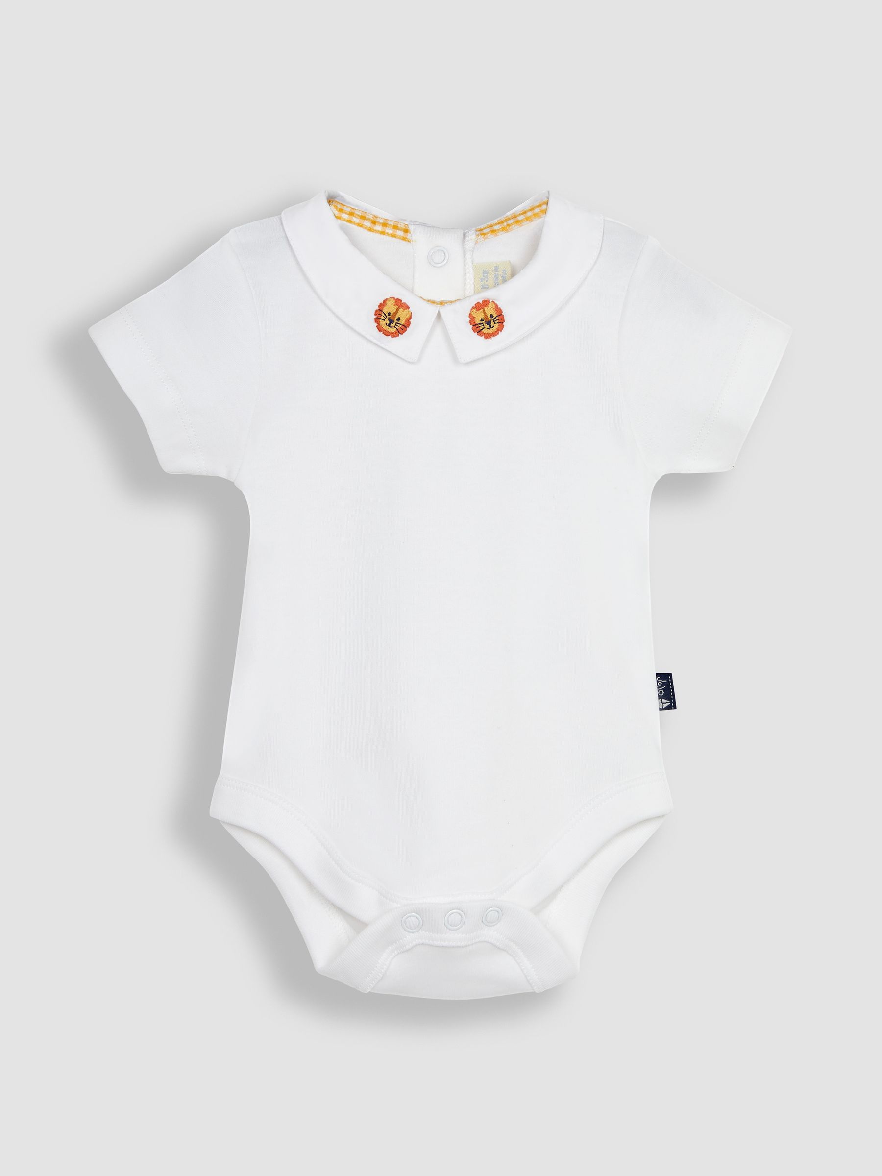 White Lion Embroidered Collar Bodysuit - Image 1 of 5