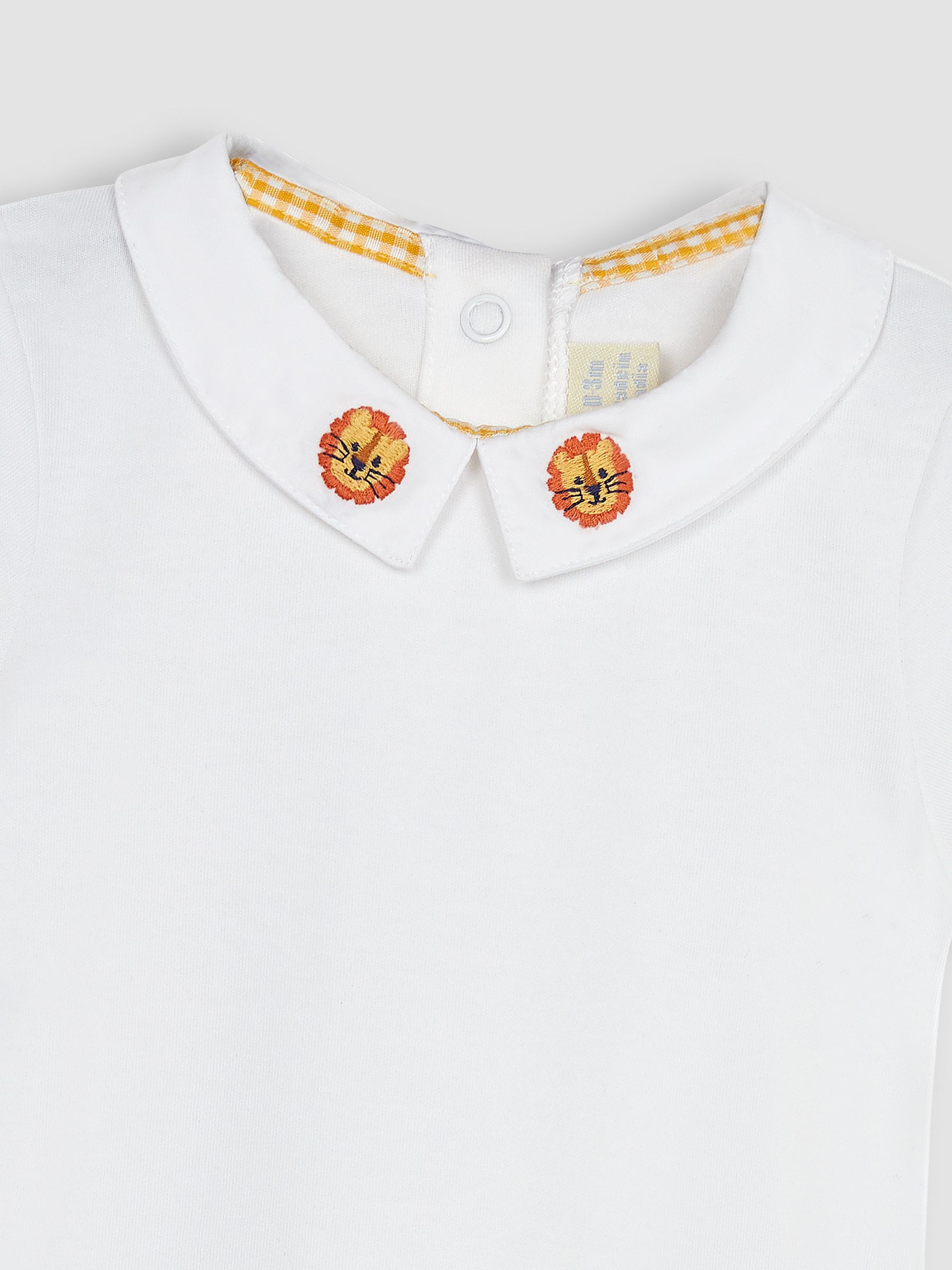 White Lion Embroidered Collar Bodysuit - Image 2 of 5