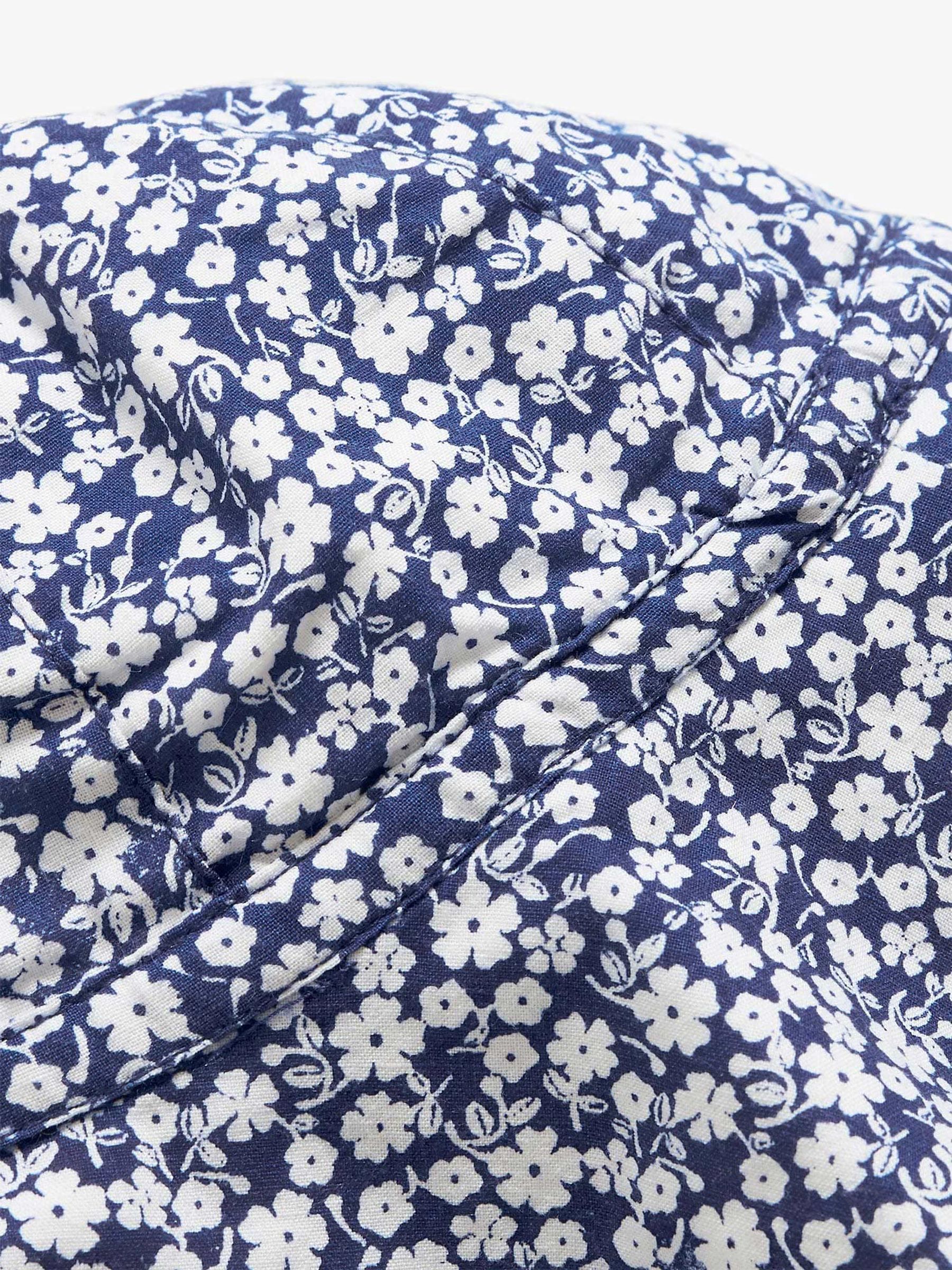 Navy Blue Ditsy Floral Floppy Sun Hat - Image 3 of 3