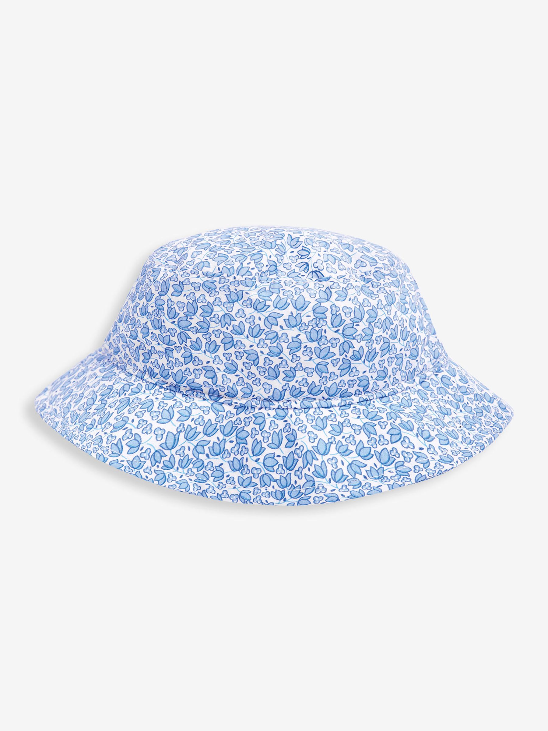 Girls' Pretty Bud Print Sun Hat in Blue - Image 1 of 2