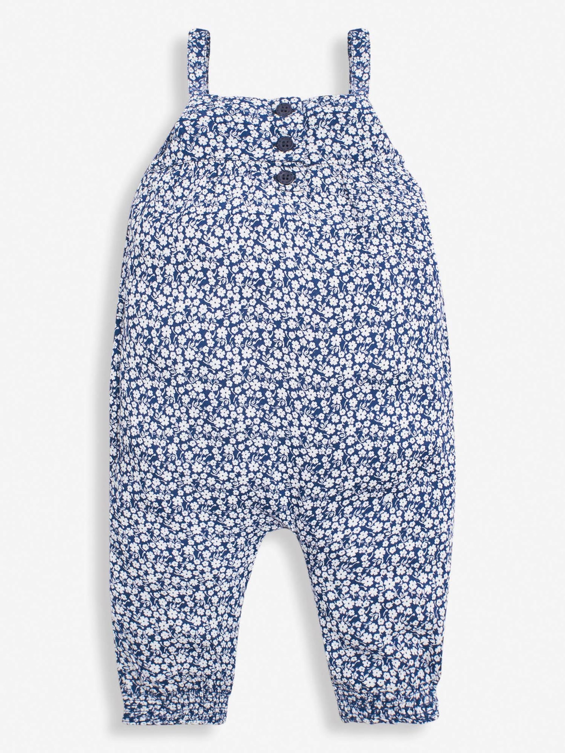 Navy Blue Ditsy Floral Jumpsuit - Image 1 of 2