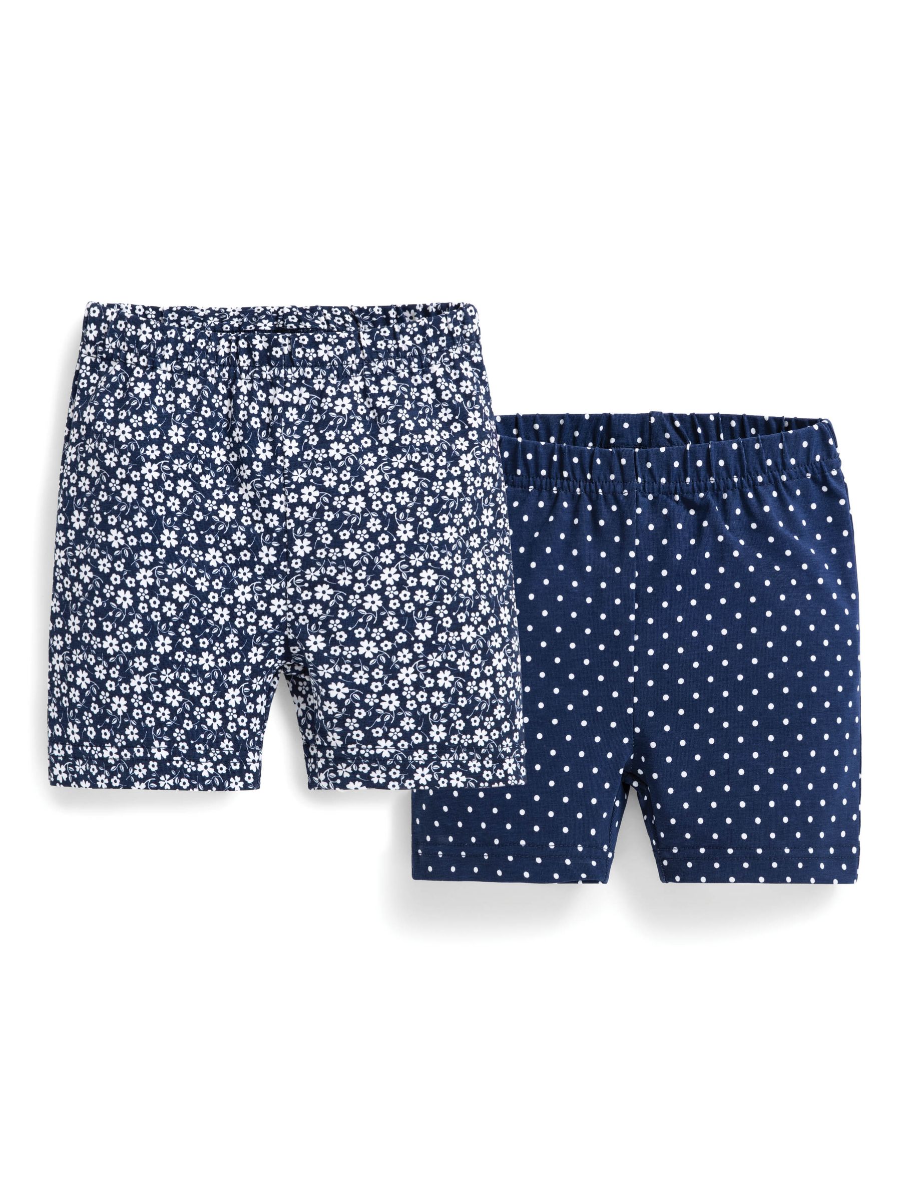 Navy Ditsy 2-Pack Girls' Floral Shorts - Image 1 of 3