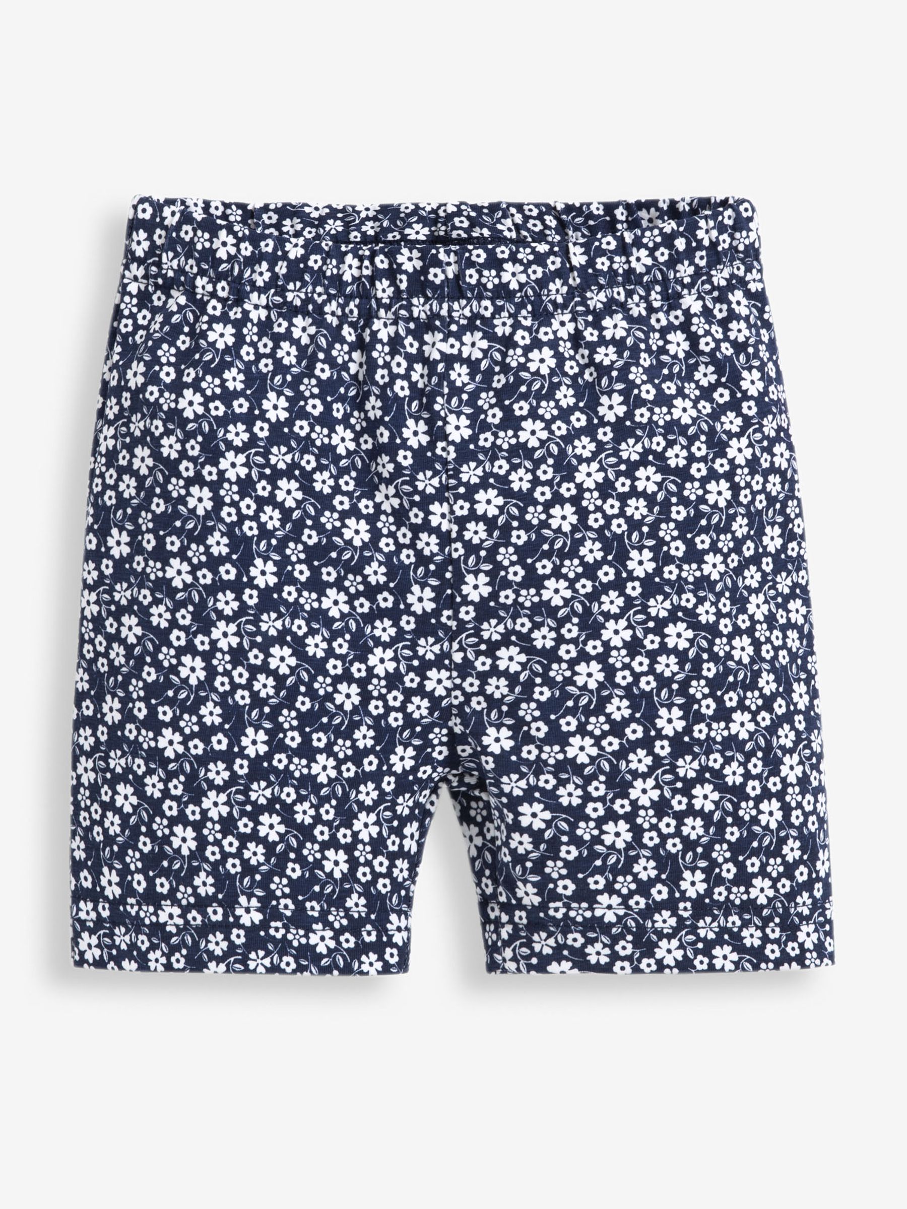 Navy Ditsy 2-Pack Girls' Floral Shorts - Image 3 of 3