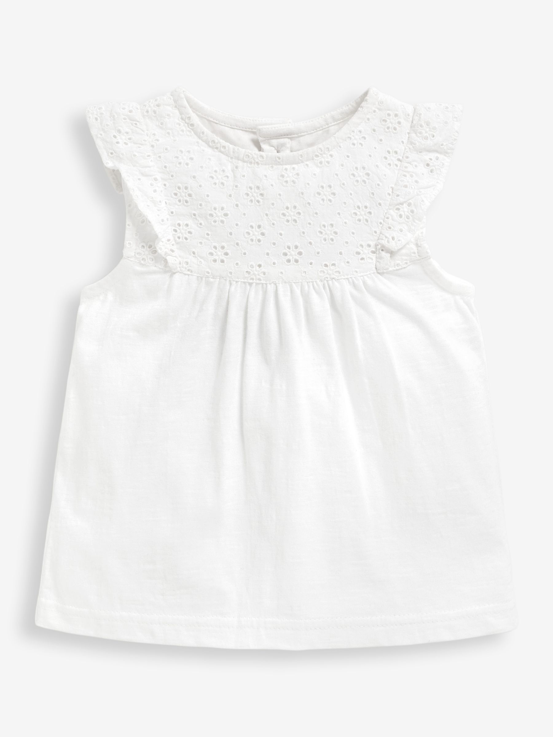 White Girls' Pretty Embroidered Top - Image 2 of 4