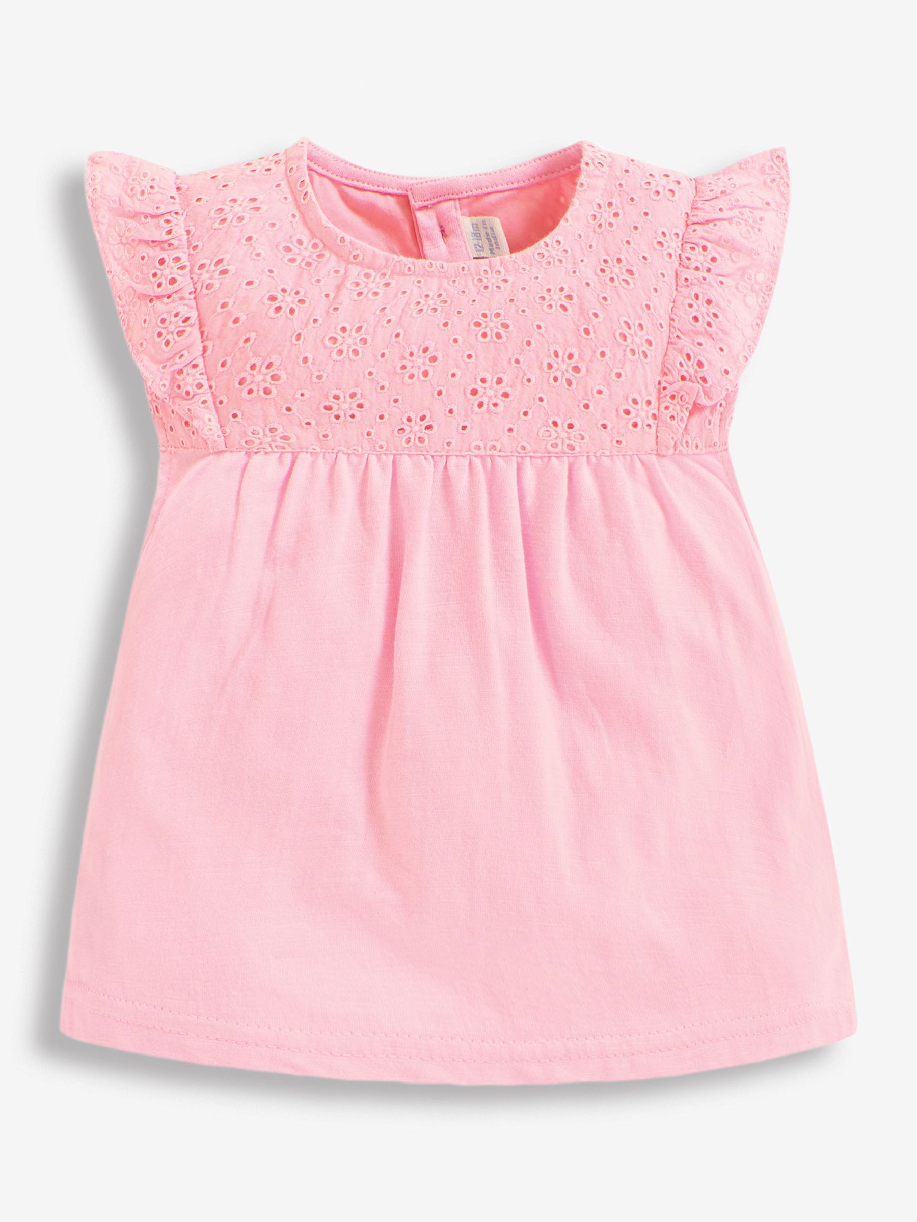 Pink Girls' Pretty Embroidered Top - Image 1 of 1