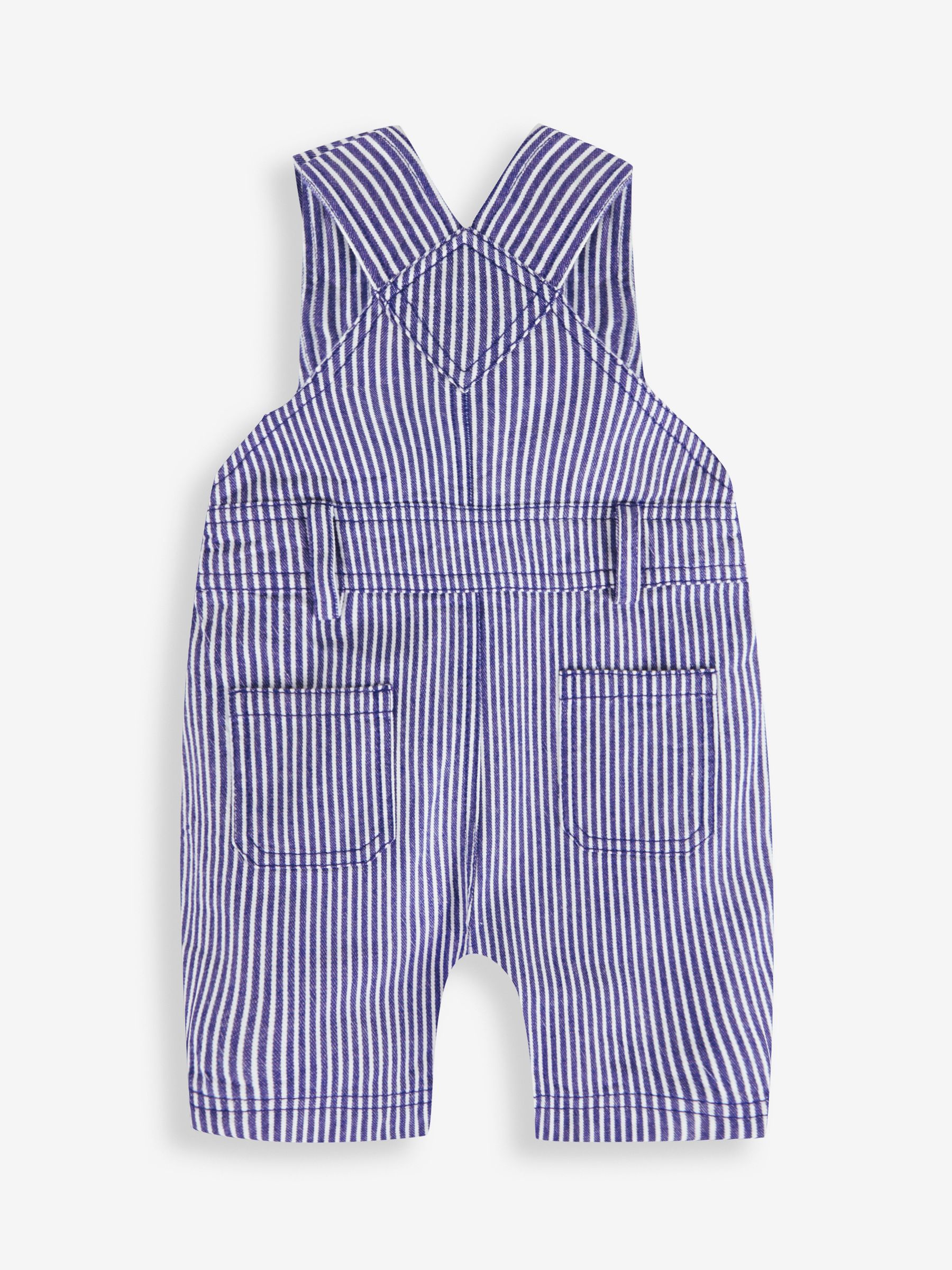 Navy Nautical Stripe Baby Dungarees - Image 4 of 4