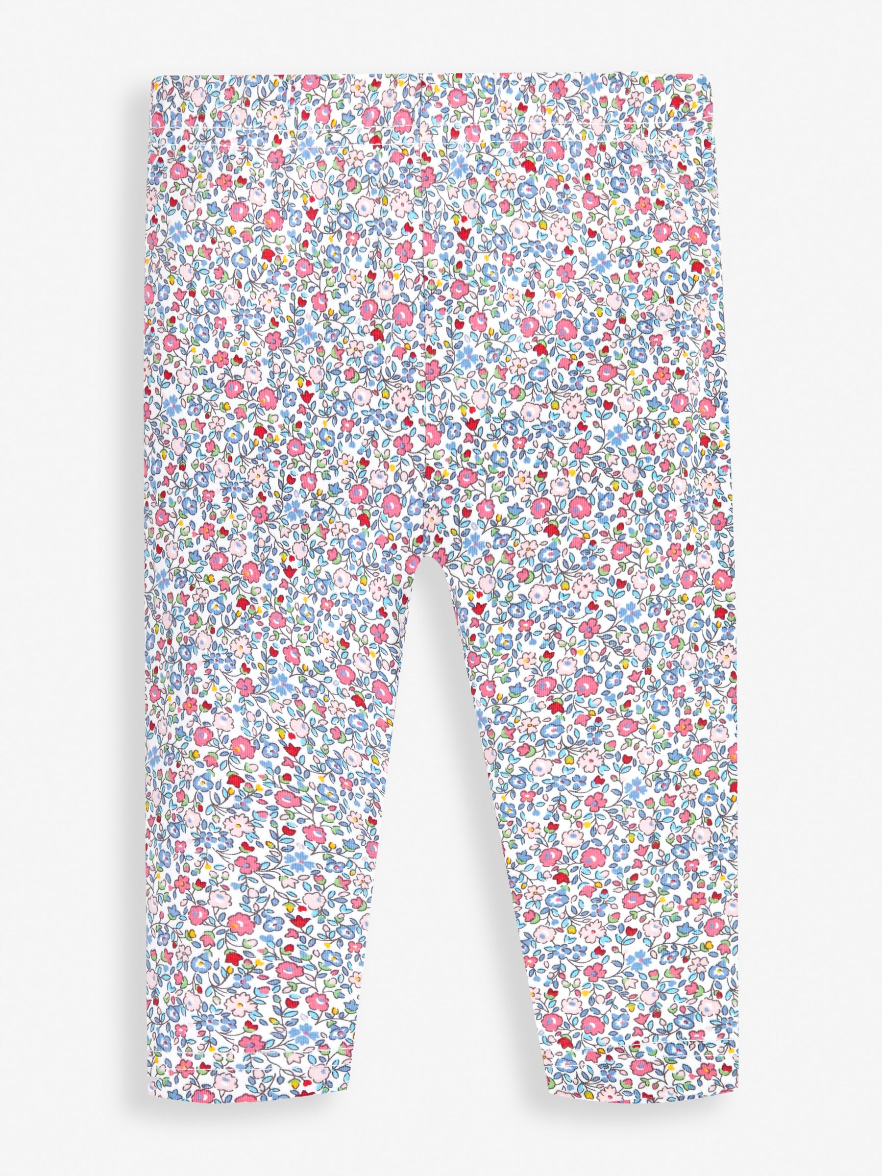 2-Pack Girls' Floral Cropped Leggings in Summer Ditsy - Image 2 of 5