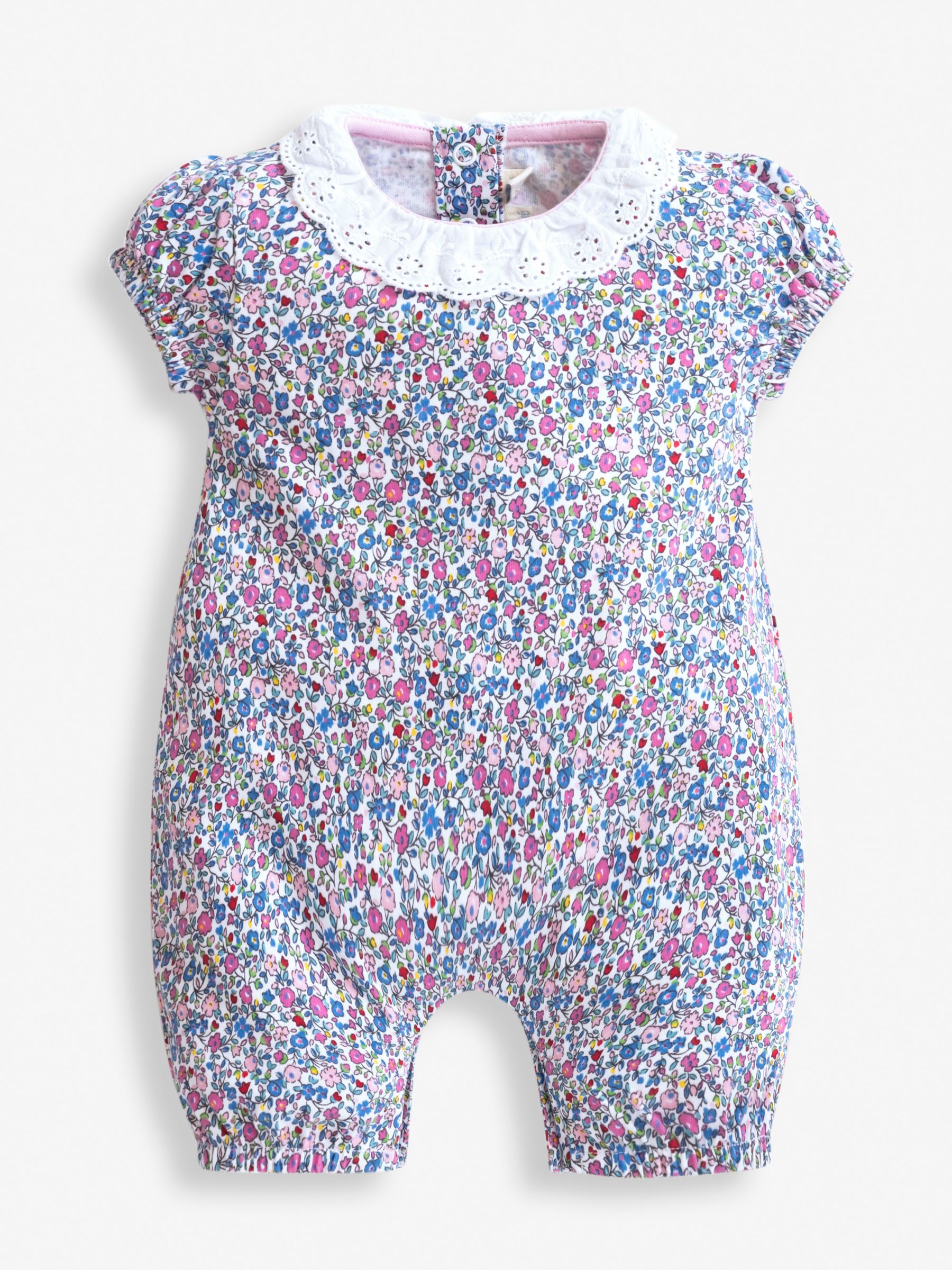 Summer Ditsy Pink 2-Pack Pretty Baby Rompers - Image 2 of 4