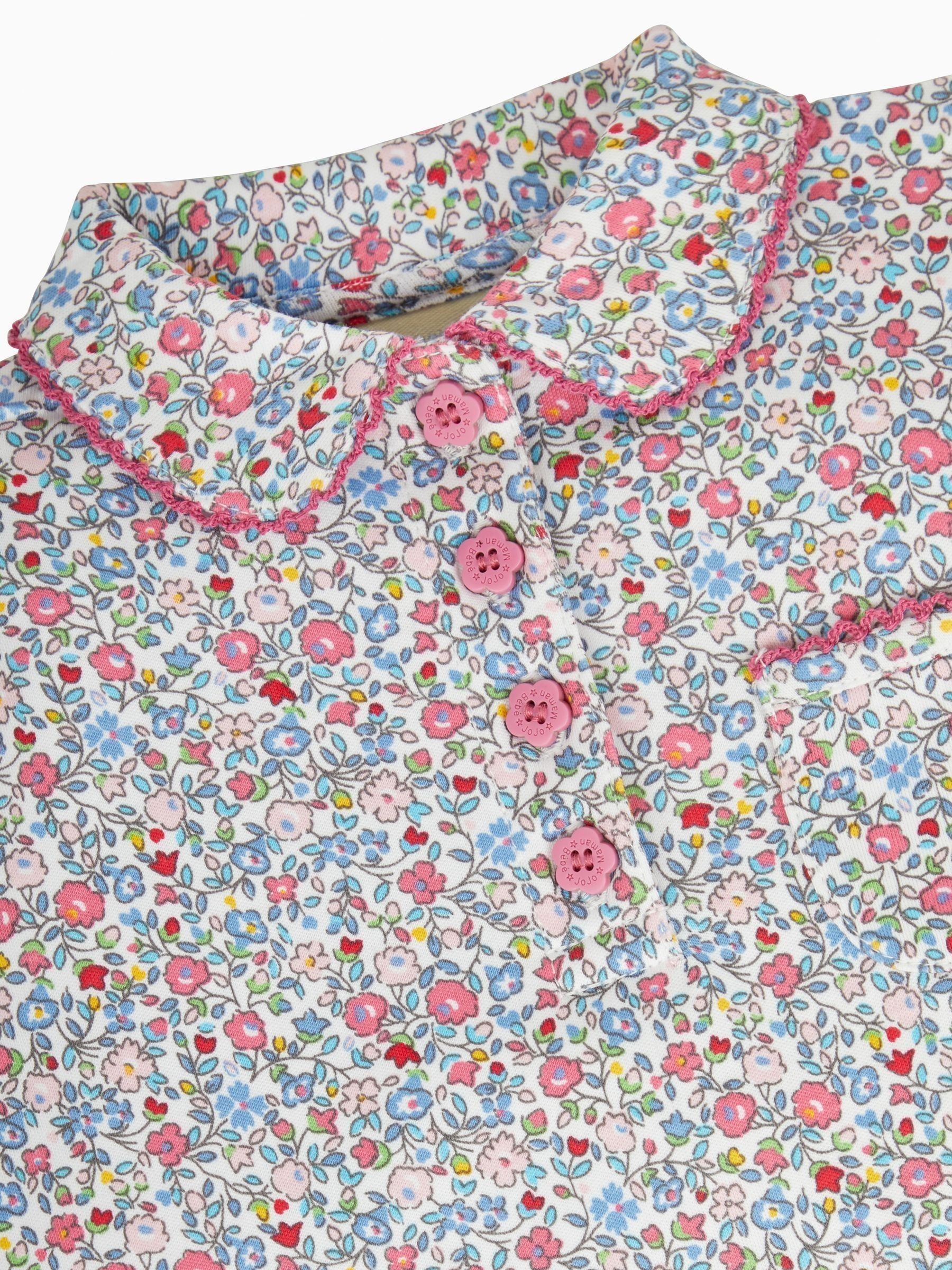Pink Summer Ditsy Floral Polo Shirt - Image 4 of 5
